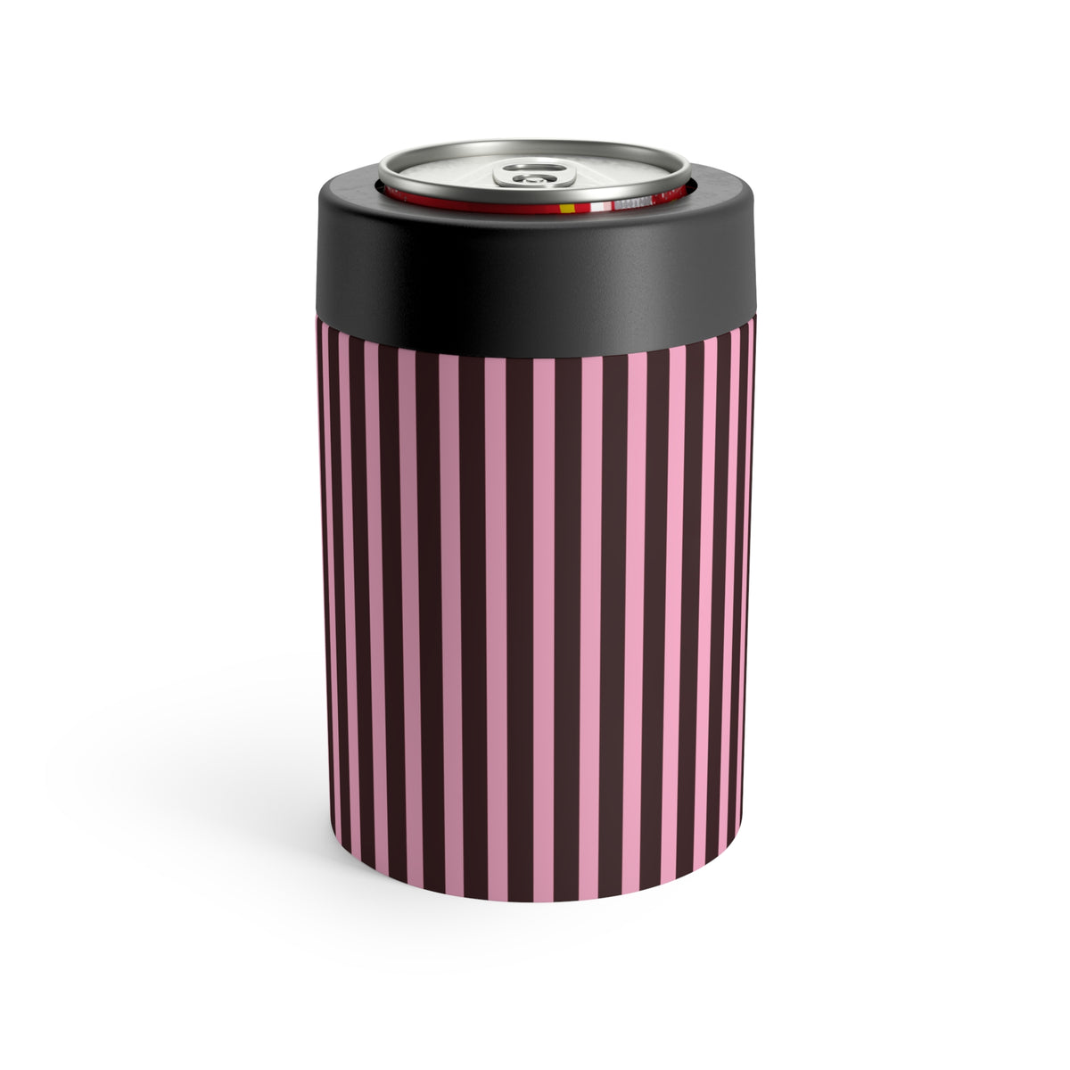 Signature Velvet Noir + Pink Stripes Can Holder
