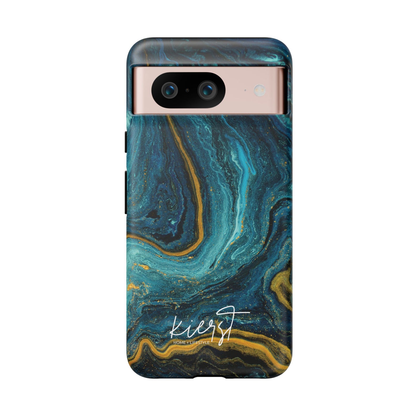 Gold & Teal Marble Google Pixel Case | A Bold Blend of Color & Contrast