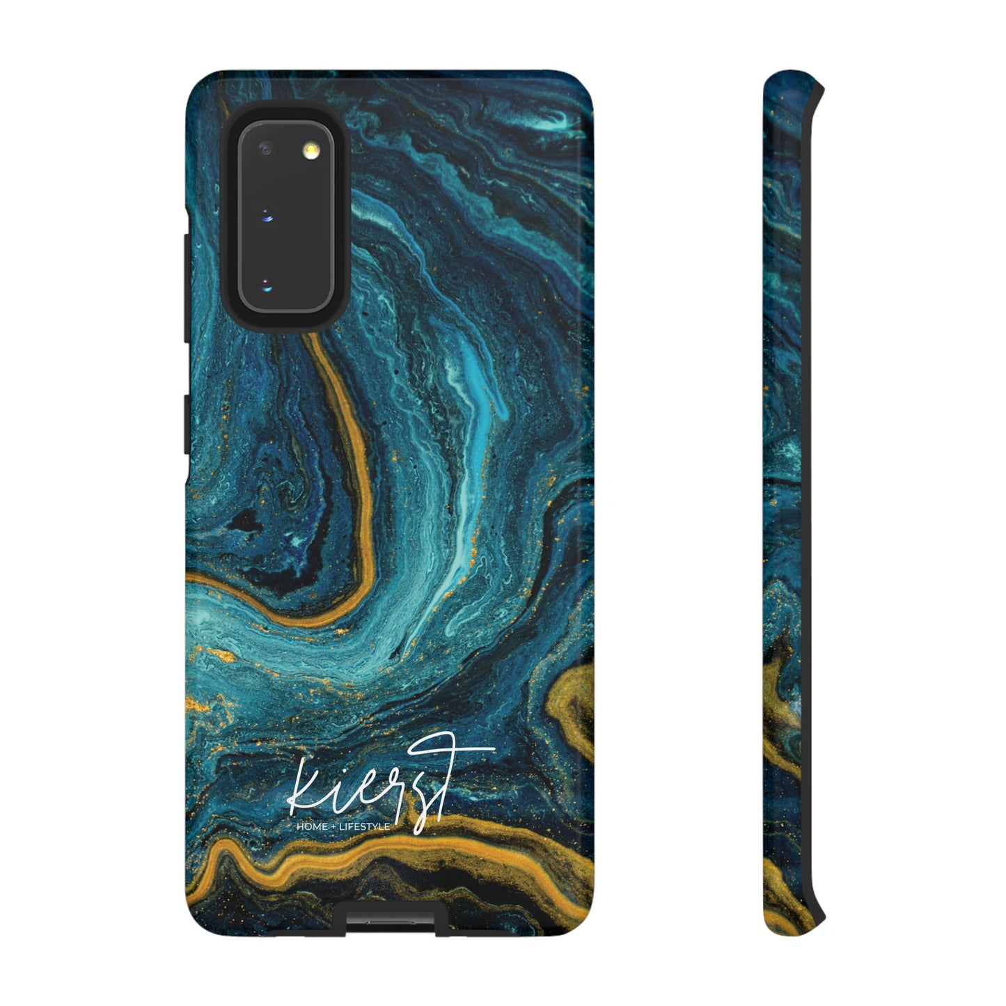 Gold & Teal Marble Samsung Galaxy Case | Swirled Depth Meets Everyday Edge