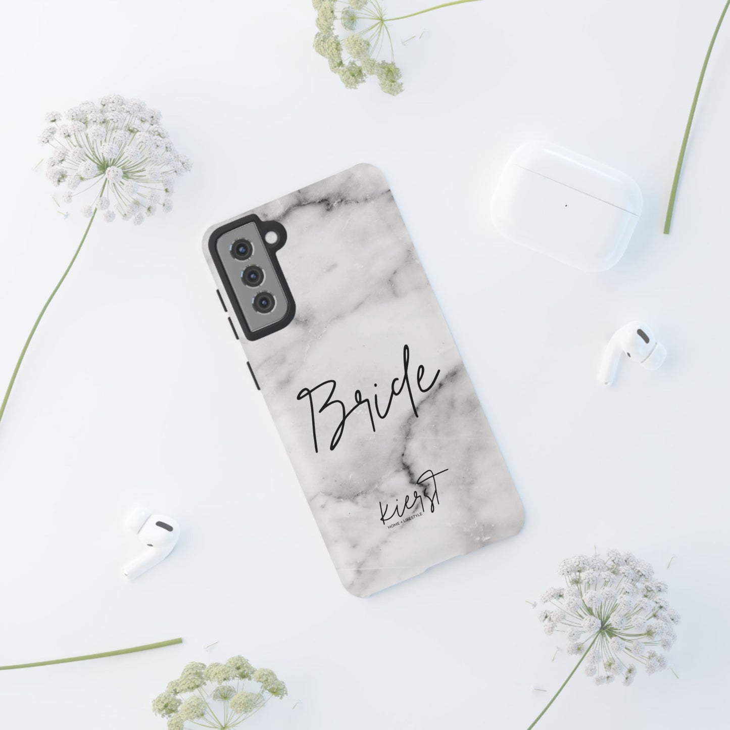 Bride Lived-In White and Grey Marble Samsung Galaxy Phone Case
