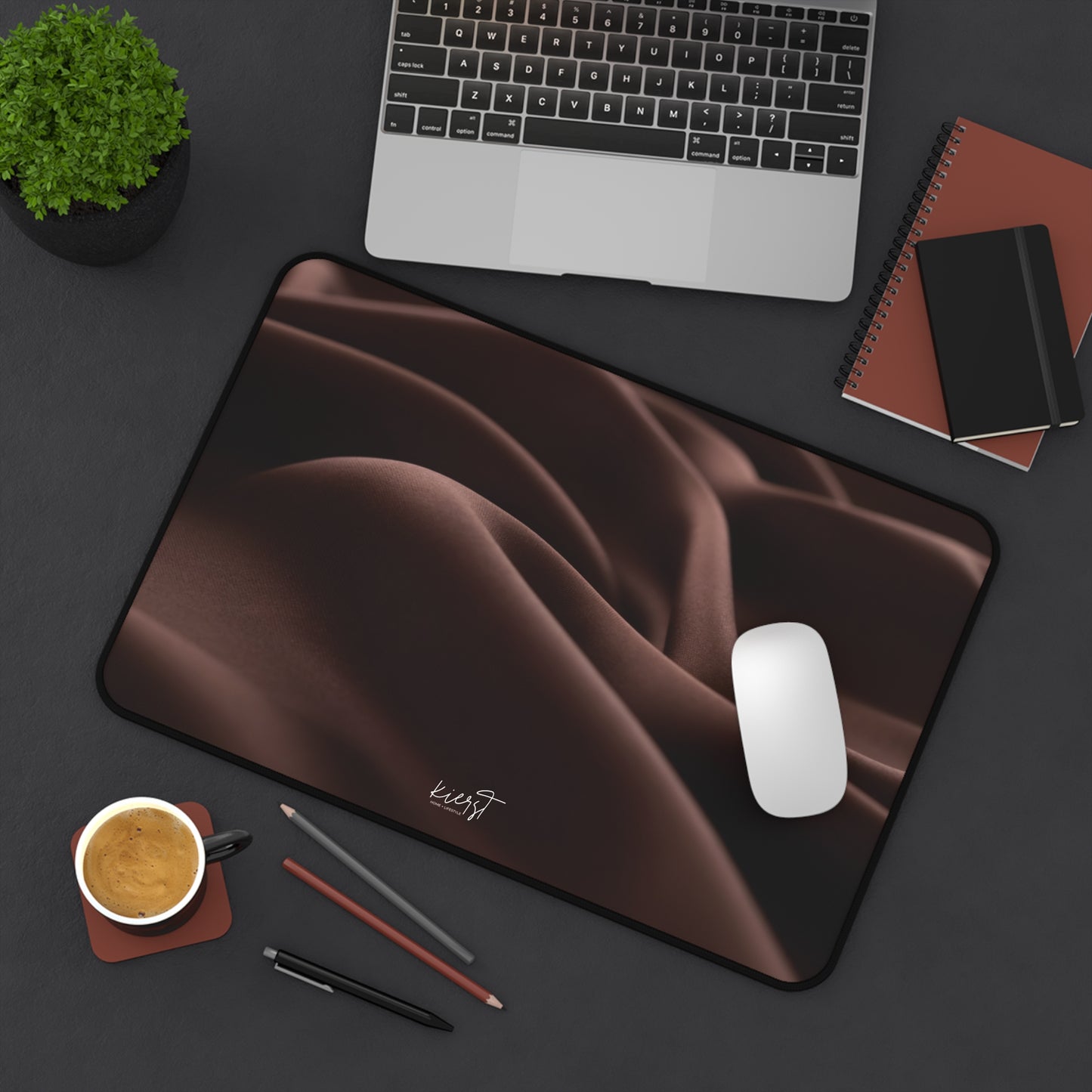 Chocolate Silk Print Desk Mat