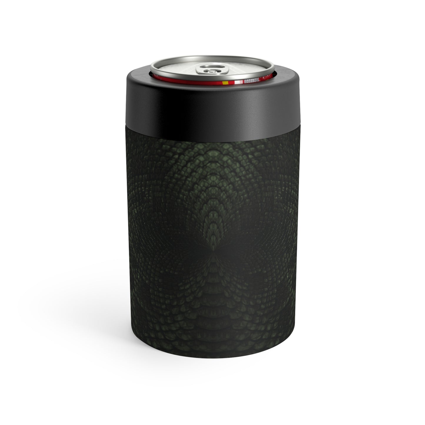 Deep Rich Green Snake Print Can Holder | Bold & Refined