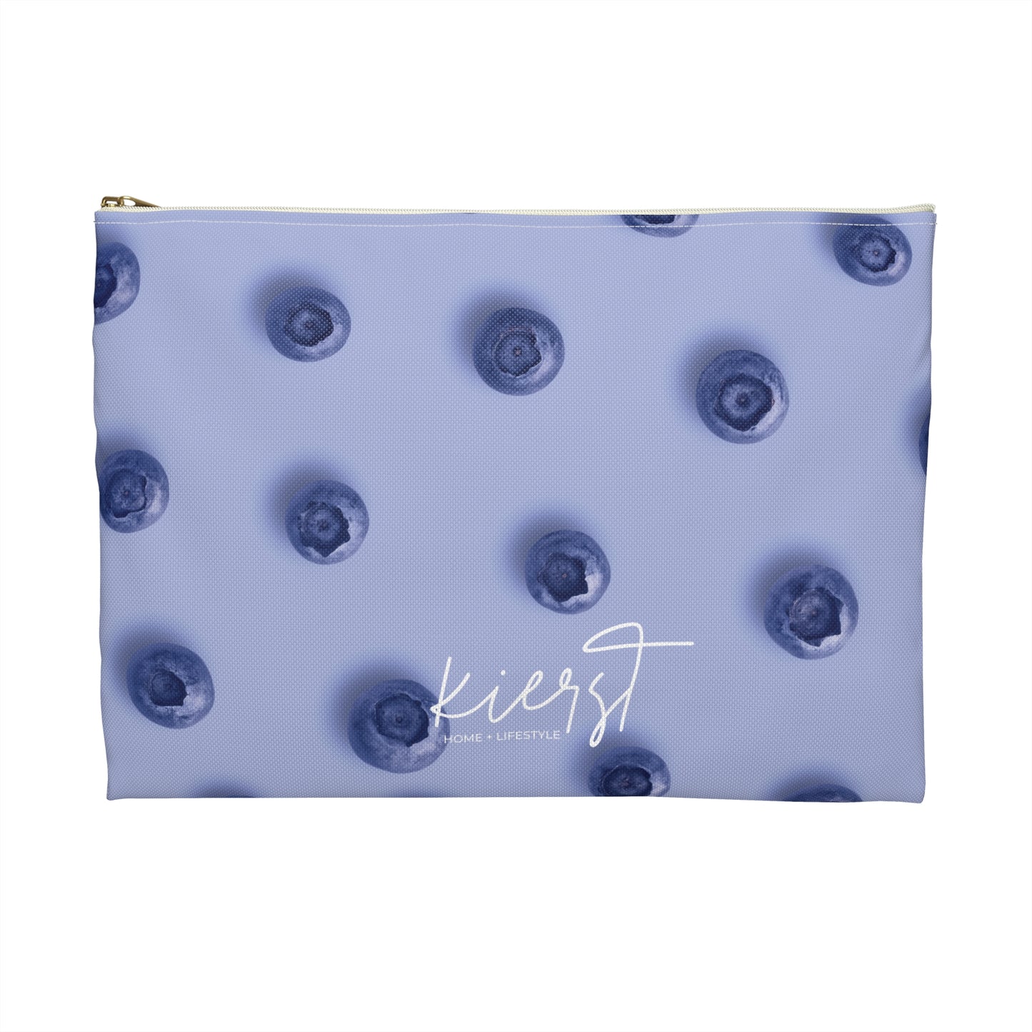 Blueberry Pop Accessory Pouch – Limited Edition Periwinkle & Fruit Print