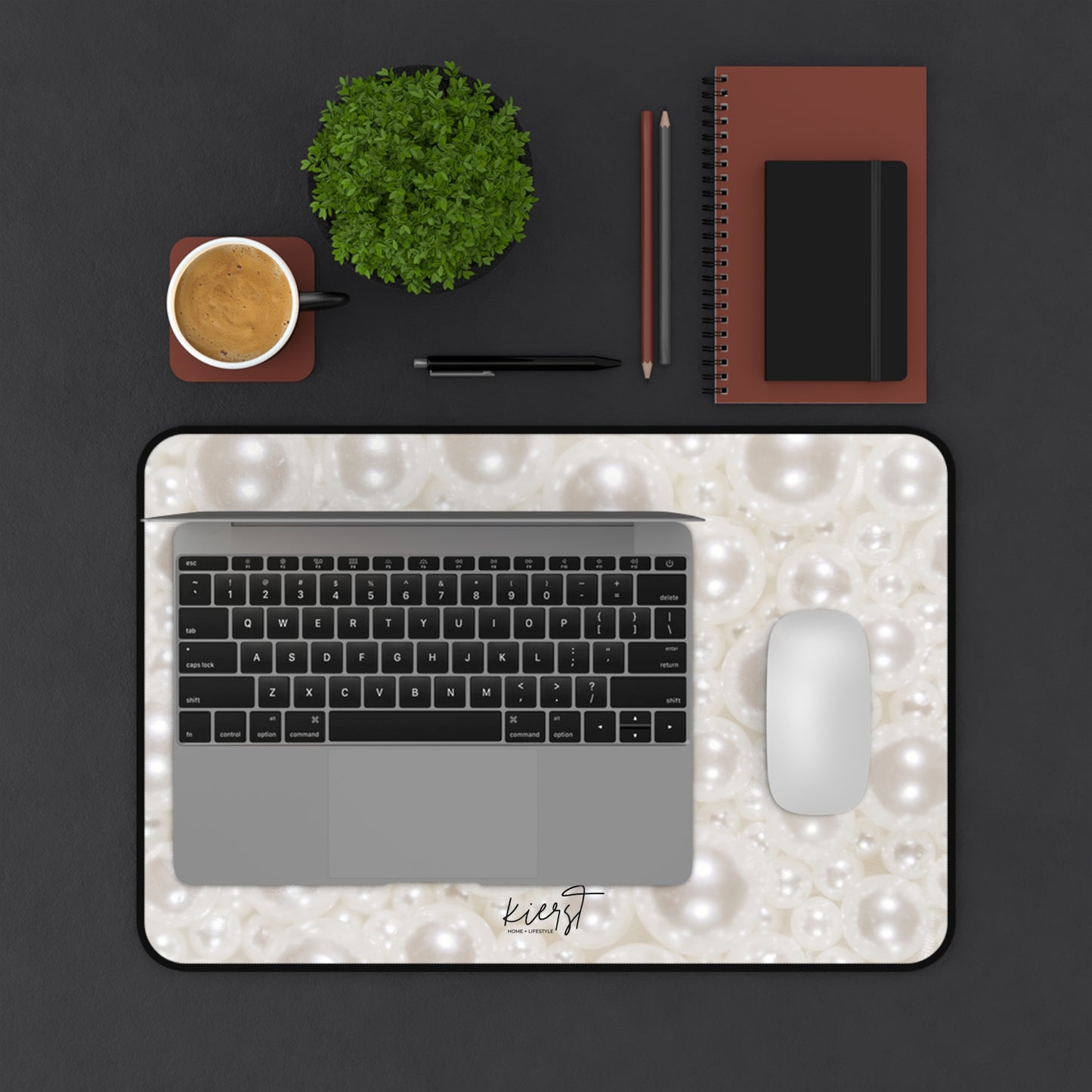 Various Pearls Desk Mat | Luxe-Inspired Workspace Accent