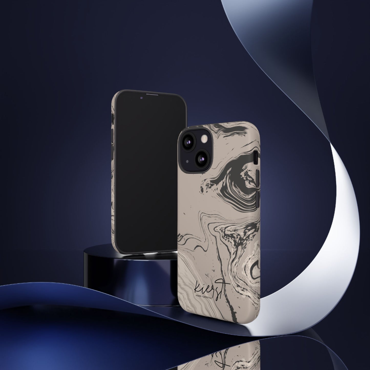 Cream, Grey, and Taupe Marble iPhone Case | A Bold Neutral Grounded in Softness