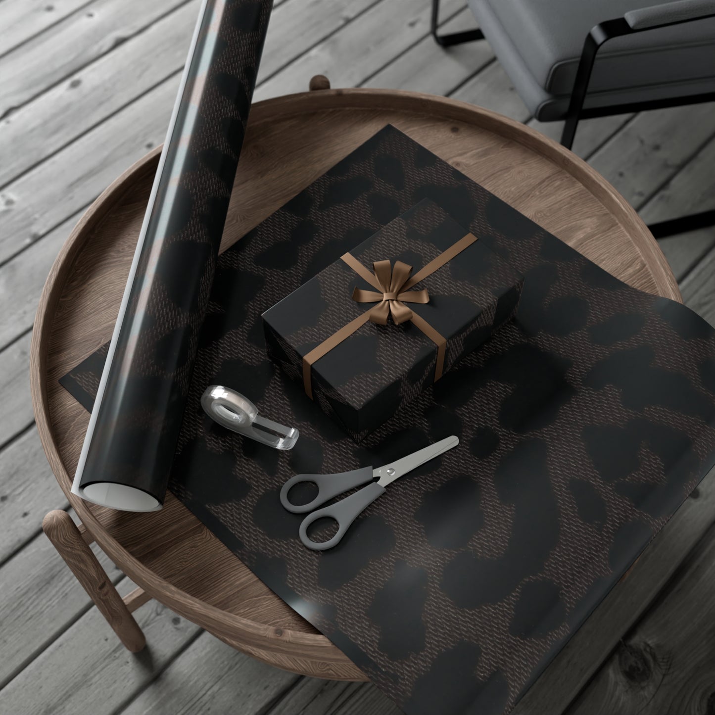 Black Leopard Gift Wrapping Paper