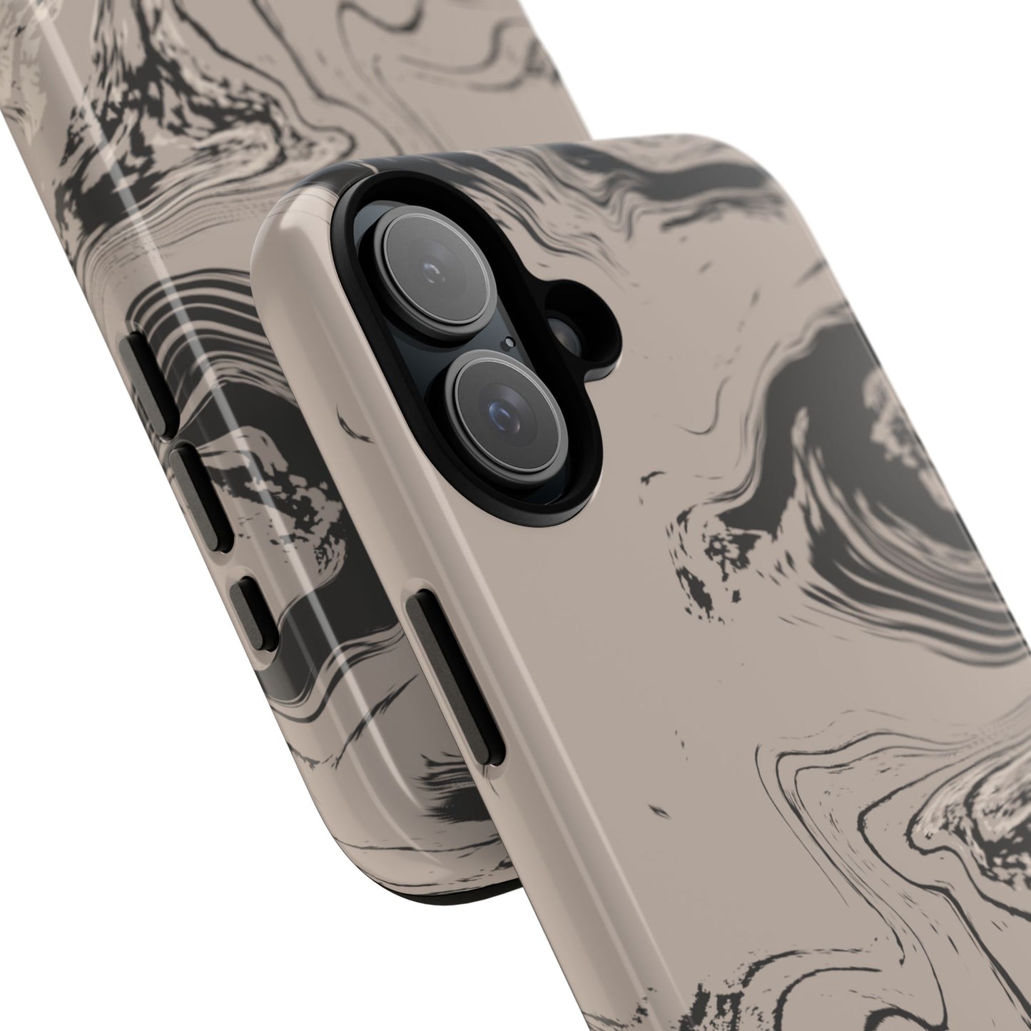 Cream, Grey, and Taupe Marble iPhone Case | A Bold Neutral Grounded in Softness