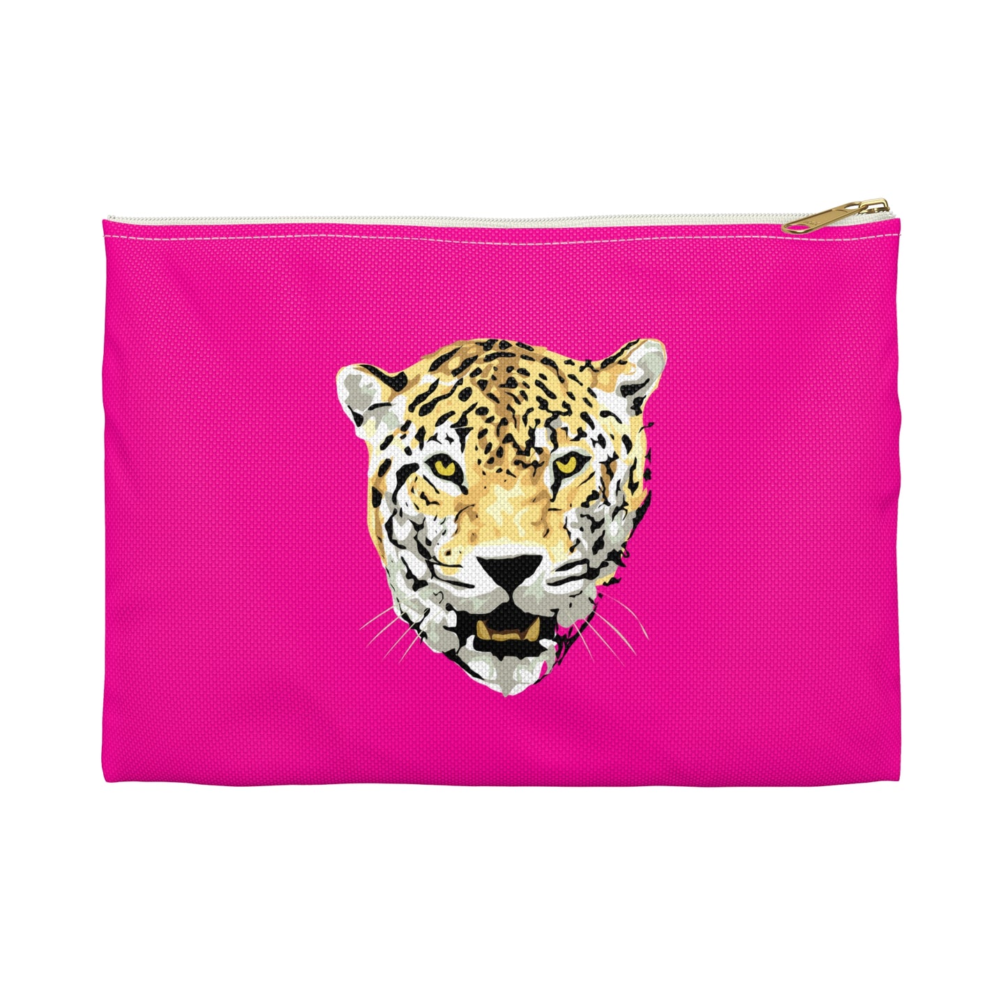 Leopard Head on Signature Hot Pink Accessory Pouch | Limited Edition & A Boost Of Confidence