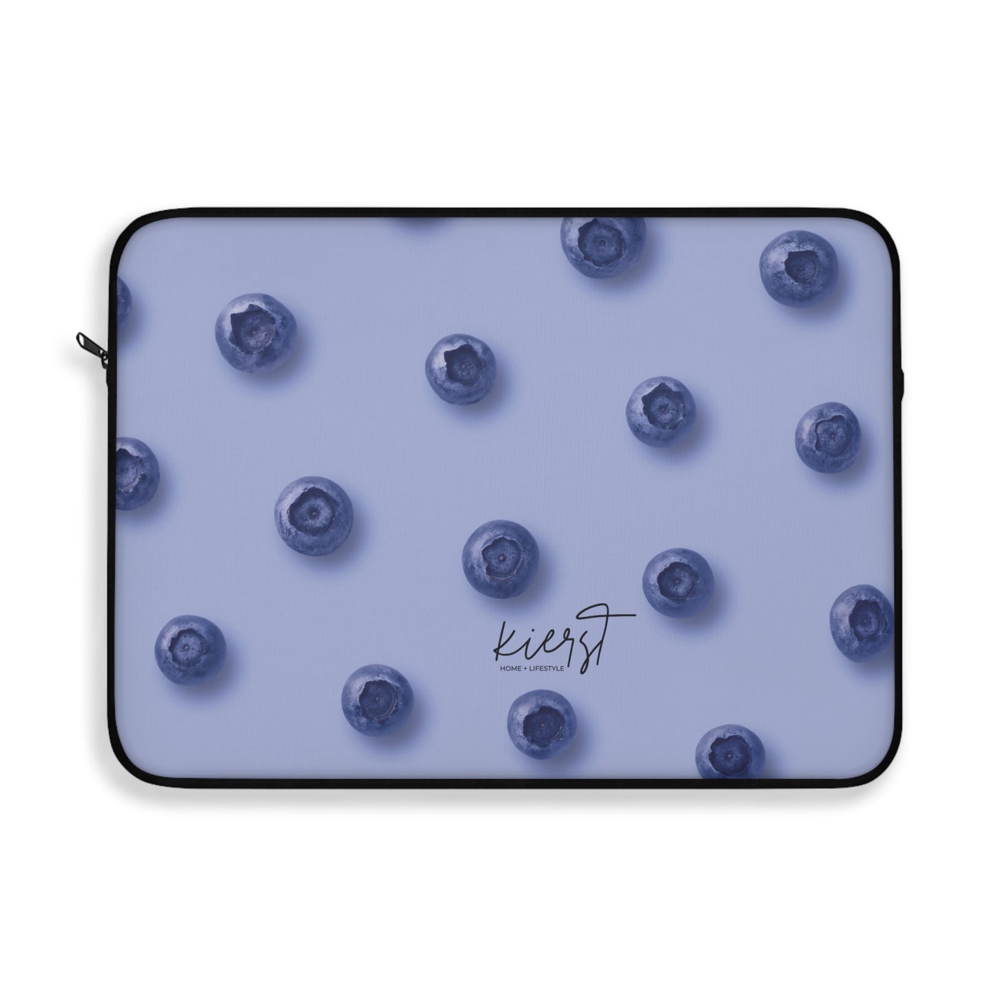 Blueberries Laptop Sleeve | Protective Case with Blue Fruit Pattern on Periwinkle