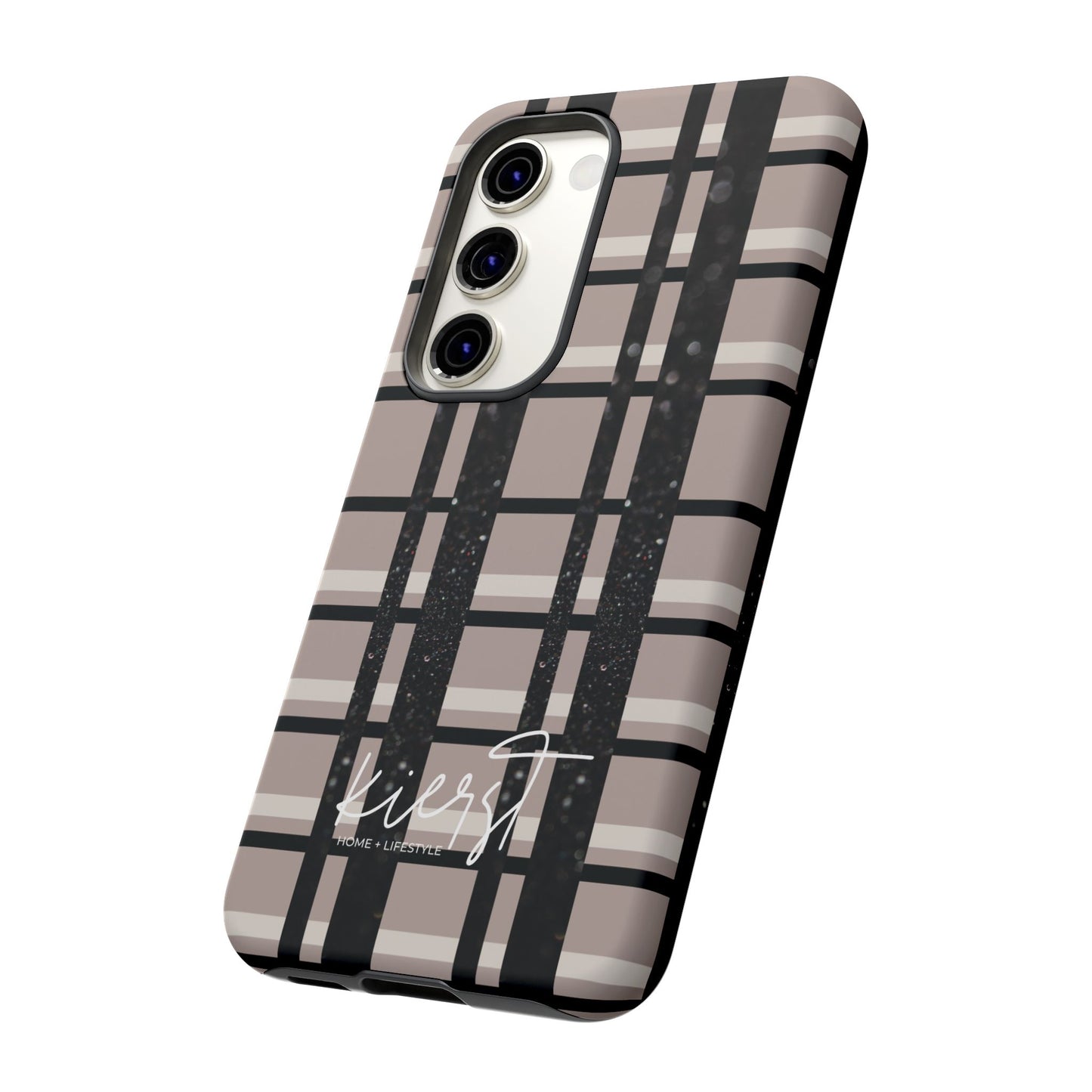 Elevated Neutrals Plaid Samsung Galaxy Case | Structured Style, Soft Edge