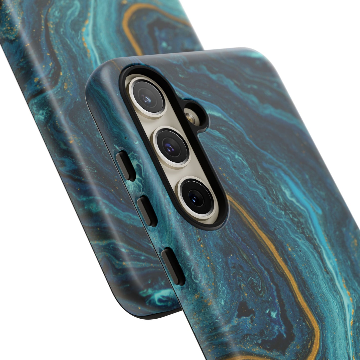 Gold & Teal Marble Samsung Galaxy Case | Swirled Depth Meets Everyday Edge
