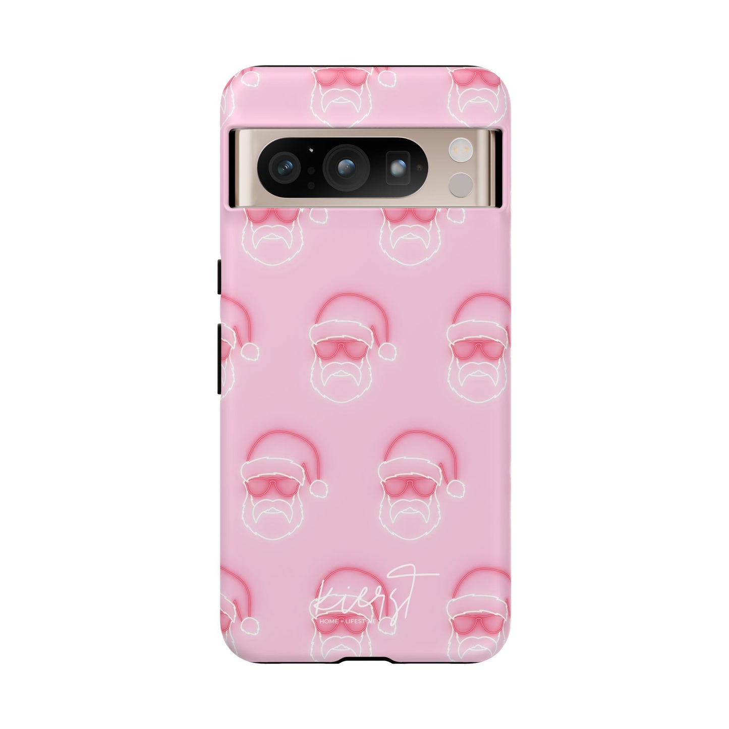 Holiday 25 Neon Sign Santa on Pink Google Pixel Phone Case