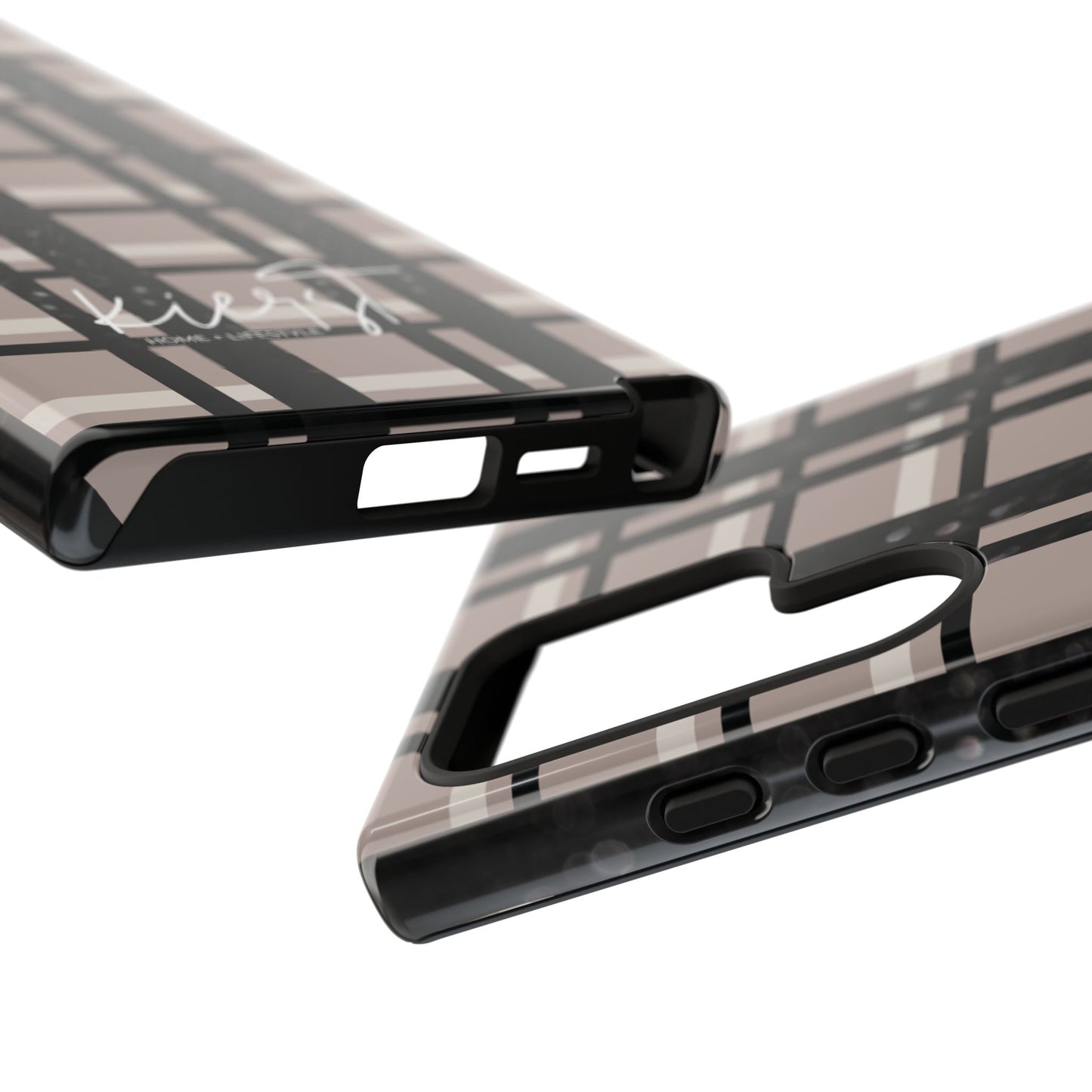 Elevated Neutrals Plaid Samsung Galaxy Case | Structured Style, Soft Edge