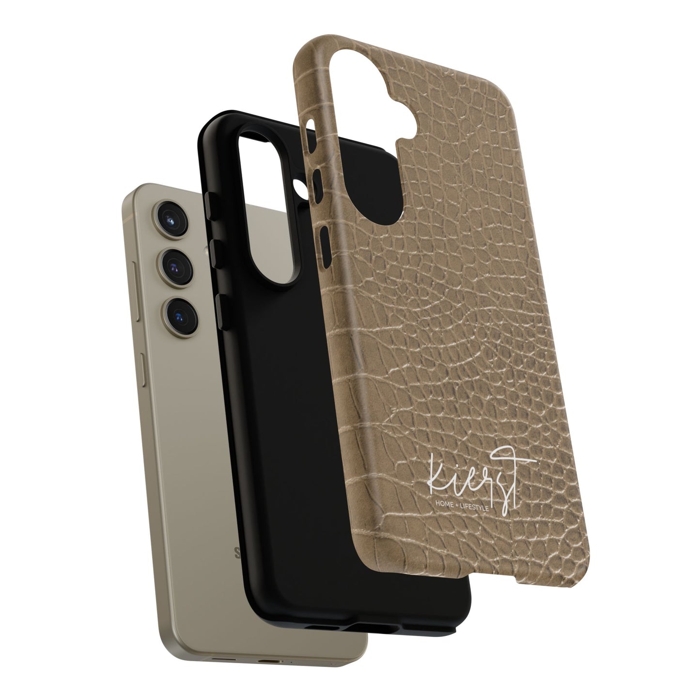 Tan Alligator Print Samsung Galaxy Phone Case | Subtle Statement, Everyday Style