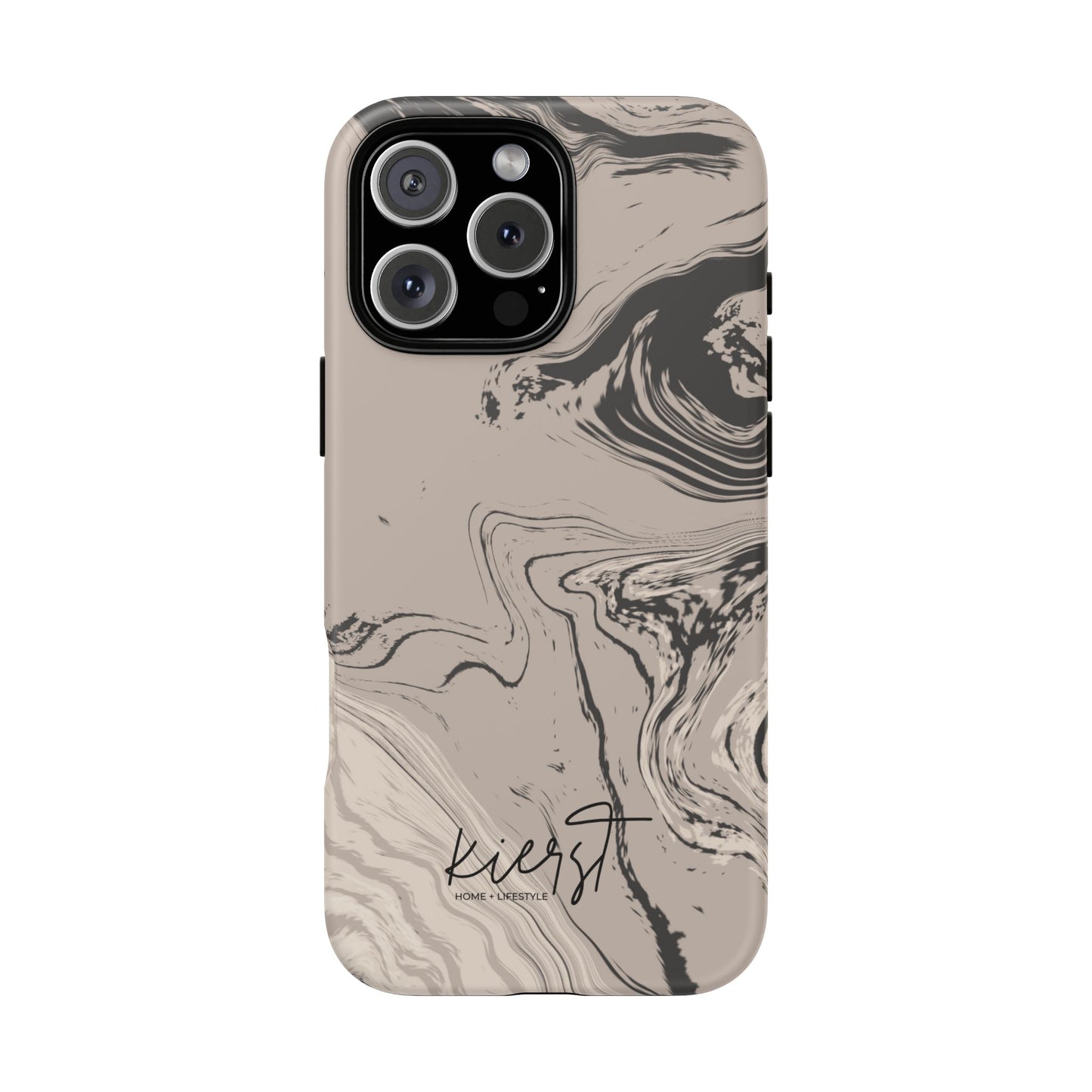 Cream, Grey, and Taupe Marble iPhone Case | A Bold Neutral Grounded in Softness