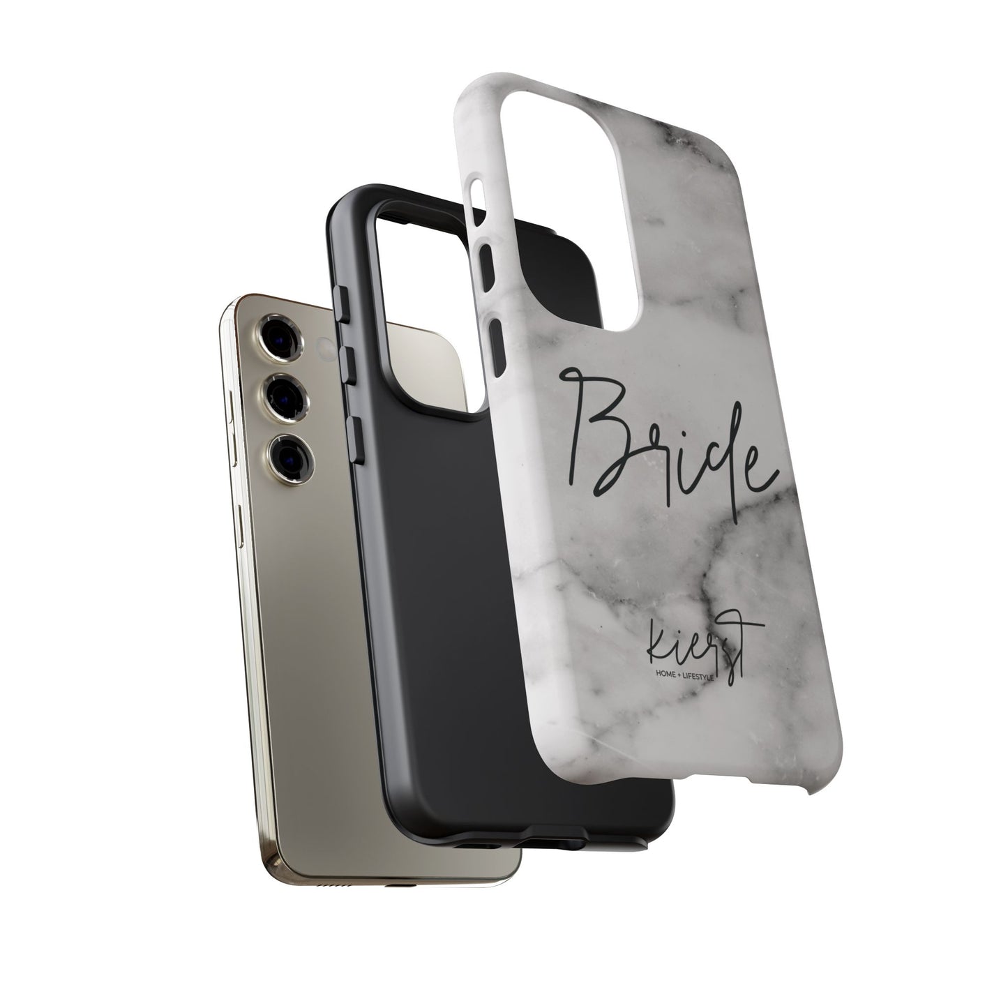 Bride Lived-In White and Grey Marble Samsung Galaxy Phone Case