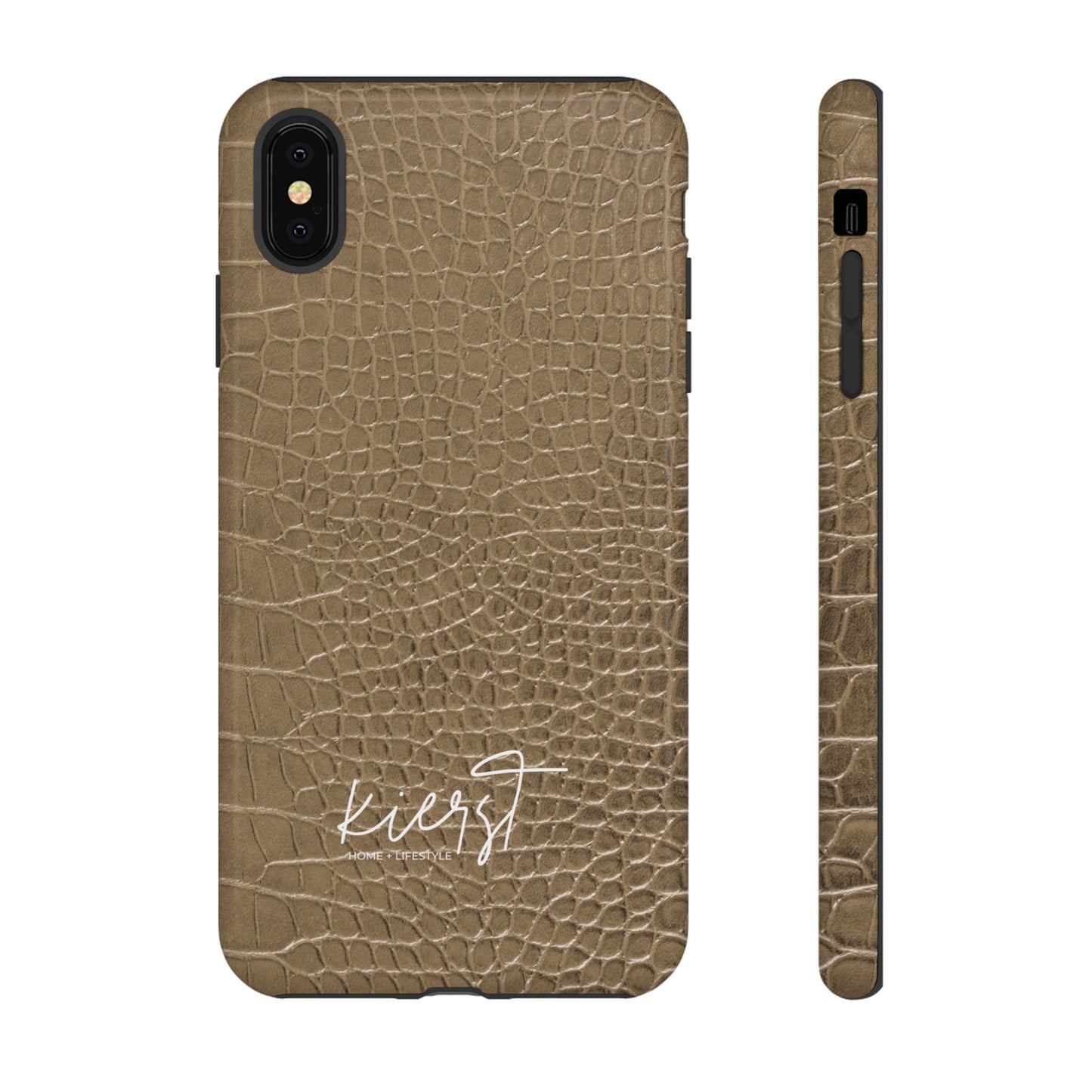 Tan Alligator Print iPhone Case | Elevated texture meets everyday ease