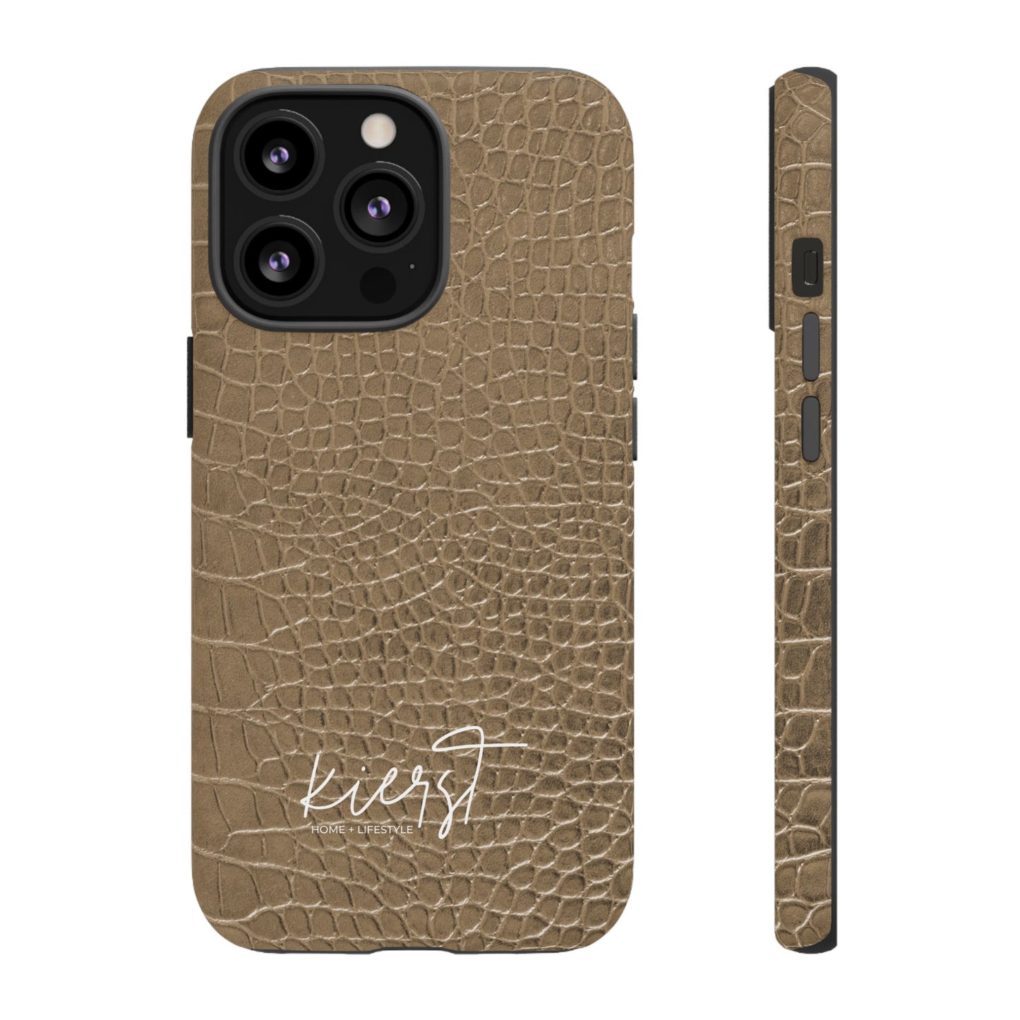 Tan Alligator Print iPhone Case | Elevated texture meets everyday ease