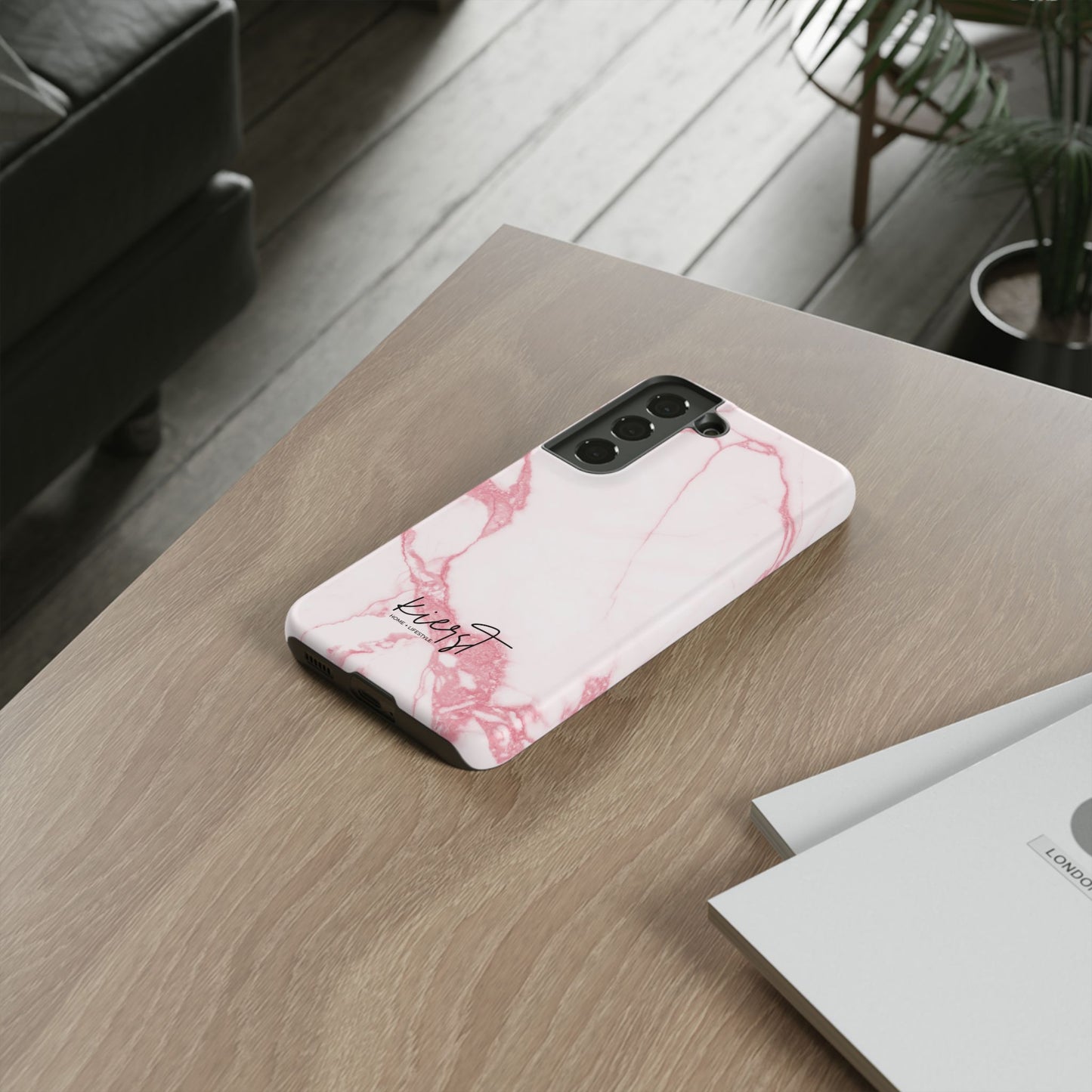 Pink & White Marble Samsung Galaxy Phone Case | Feminine, Polished, and Quietly Bold