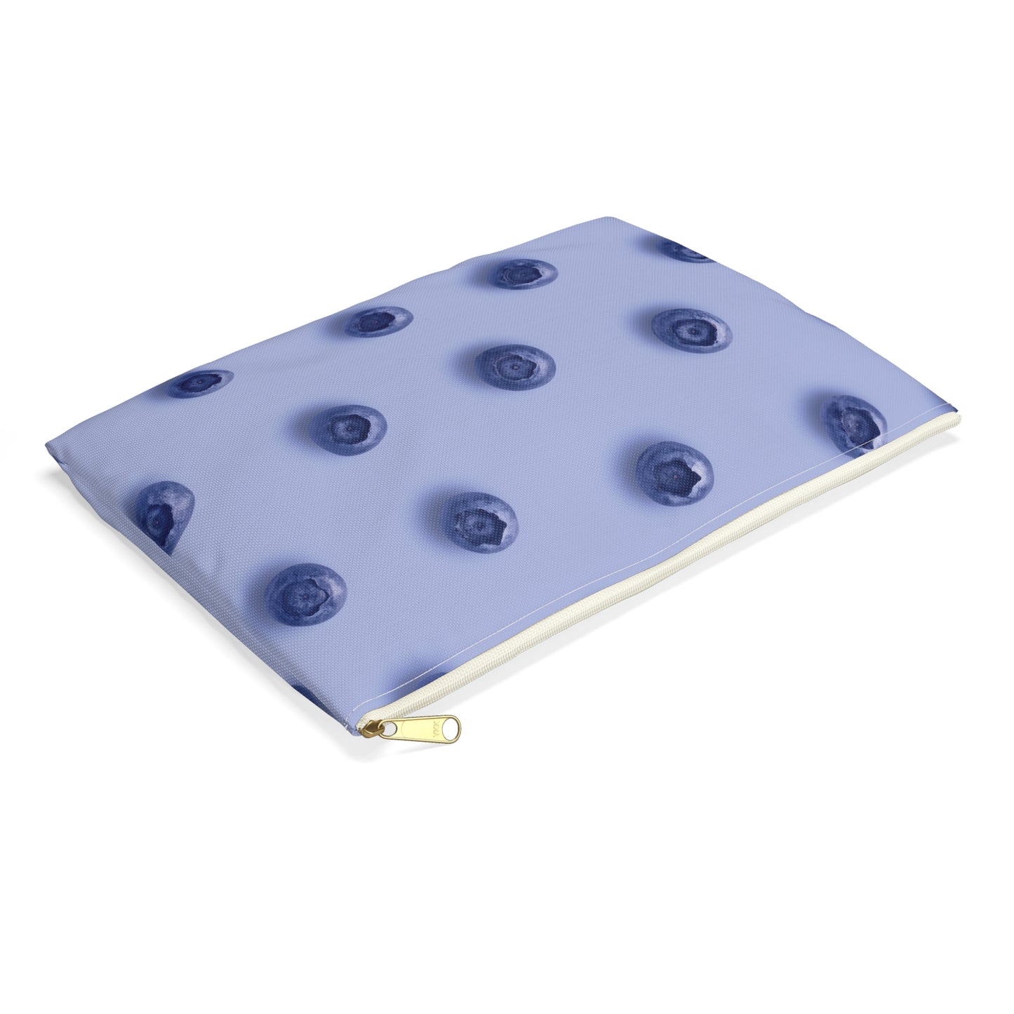 Blueberry Pop Accessory Pouch – Limited Edition Periwinkle & Fruit Print