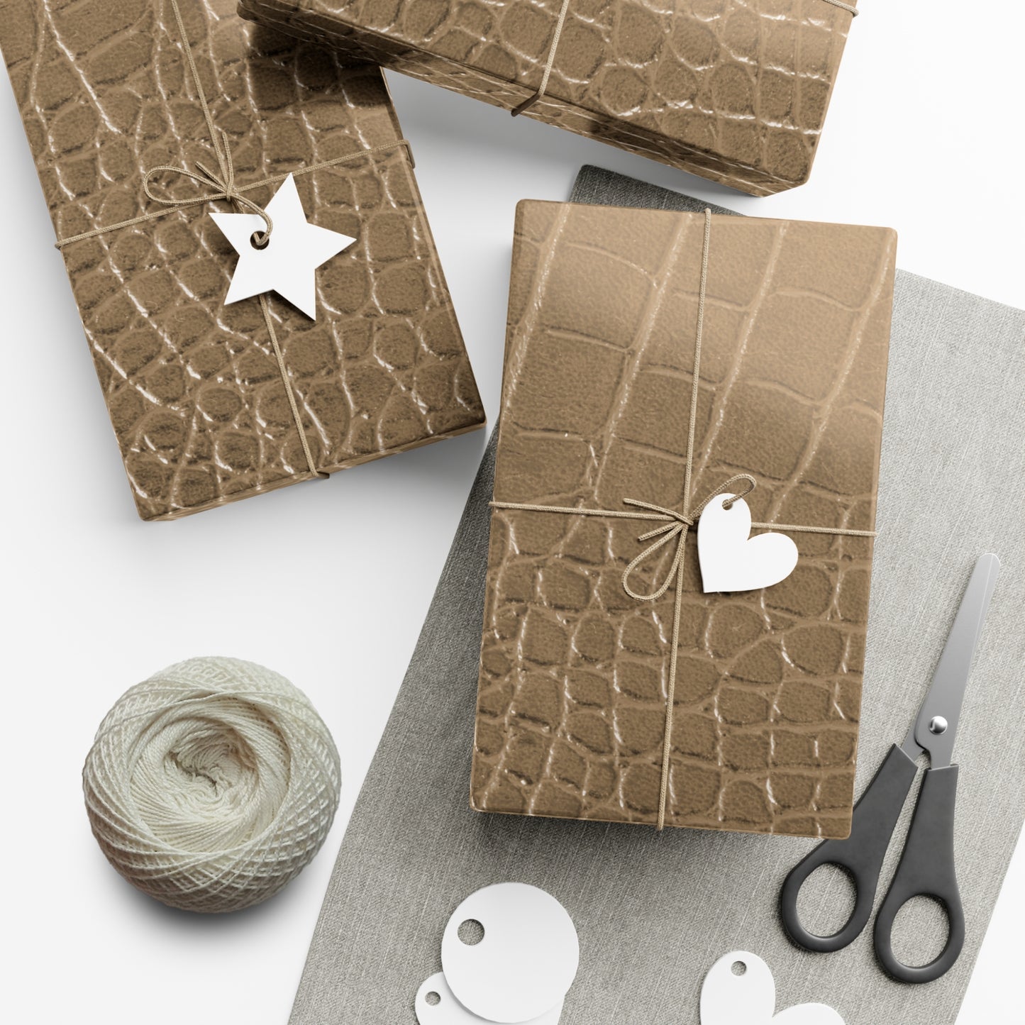 Tan Alligator Gift Wrapping Paper