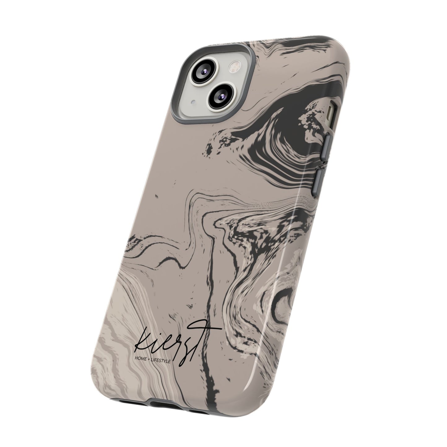 Cream, Grey, and Taupe Marble iPhone Case | A Bold Neutral Grounded in Softness