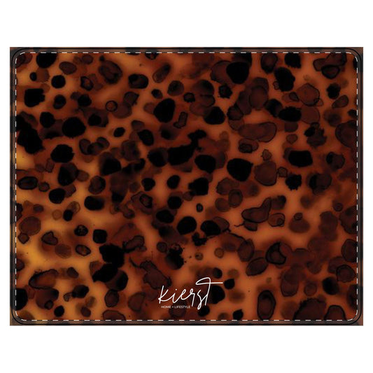 Ember Tortoise Luxurious PU Leather Mouse Mat