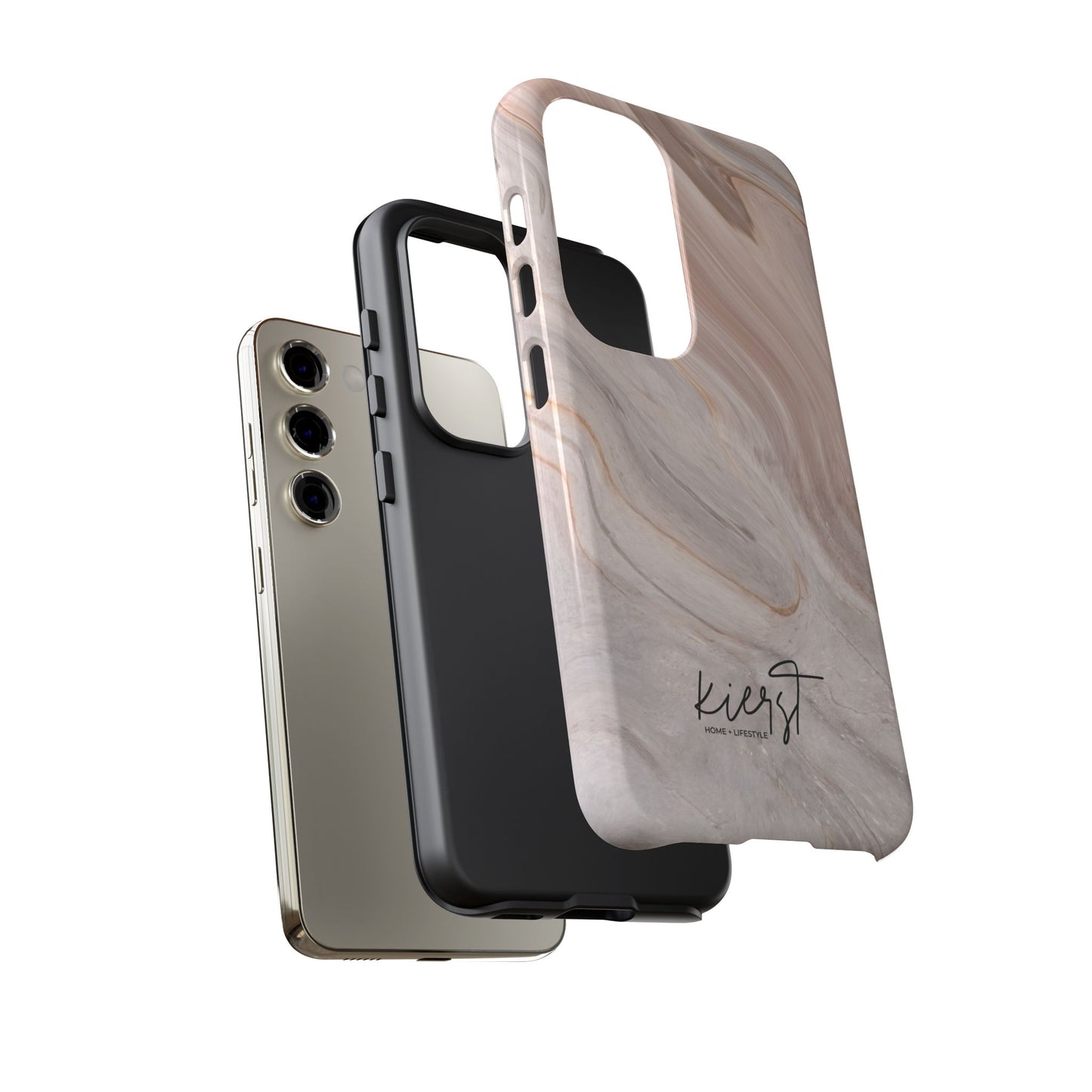 Blush Swirl Marble Samsung Galaxy Phone Case | Subtle Design, Timeless Tone