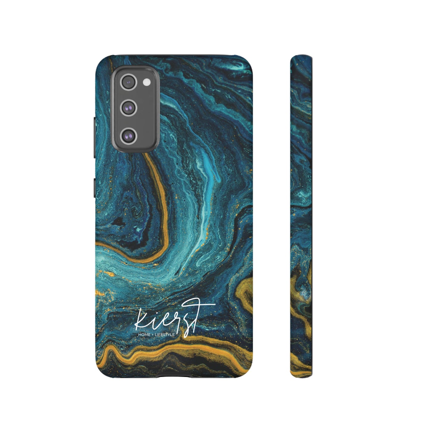 Gold & Teal Marble Samsung Galaxy Case | Swirled Depth Meets Everyday Edge