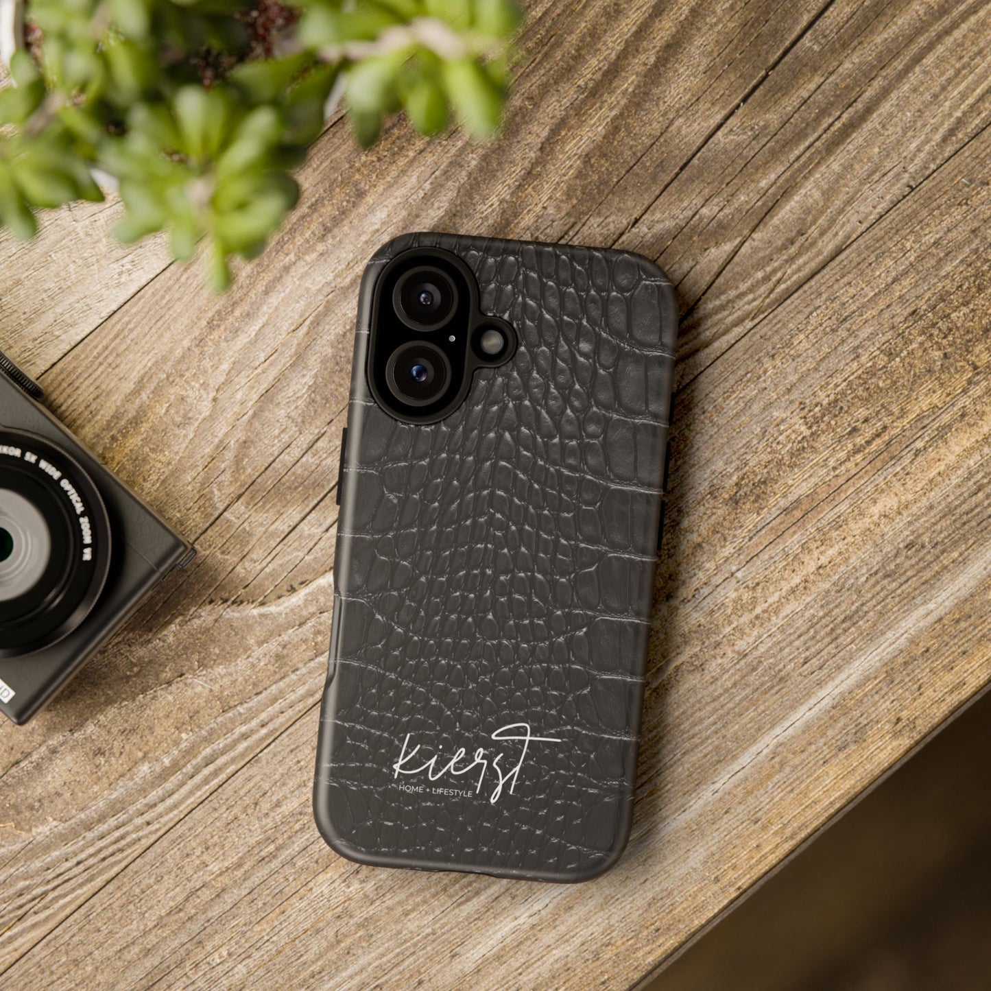 Black Alligator Print iPhone Case | Minimalist Edge Meets Everyday Function
