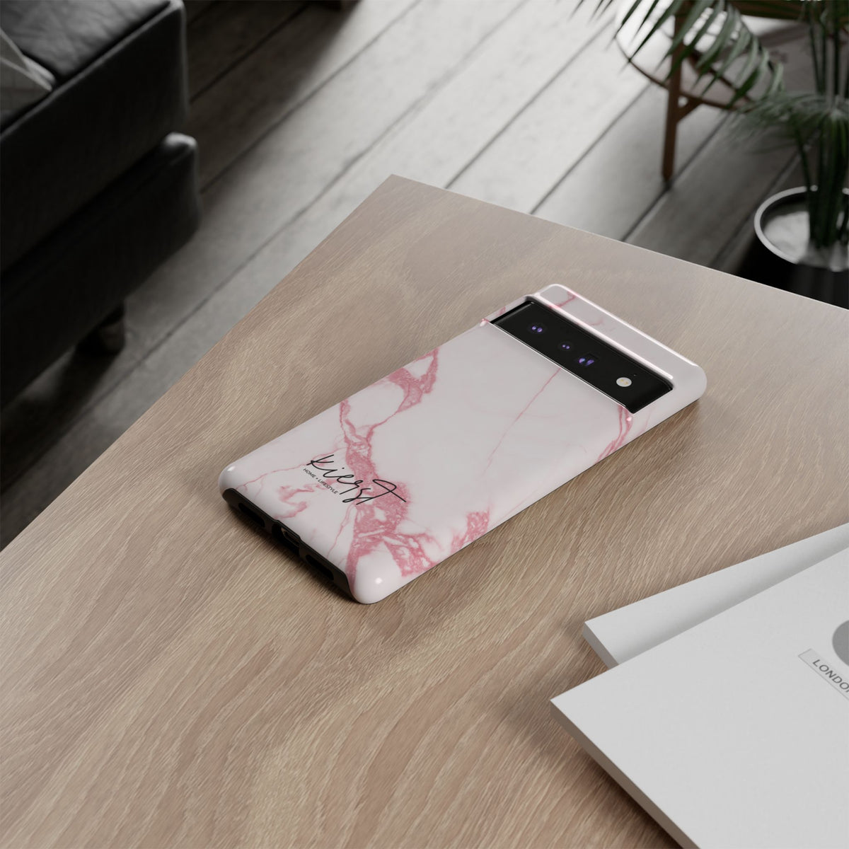 Pink + White Marble Google Pixel Case