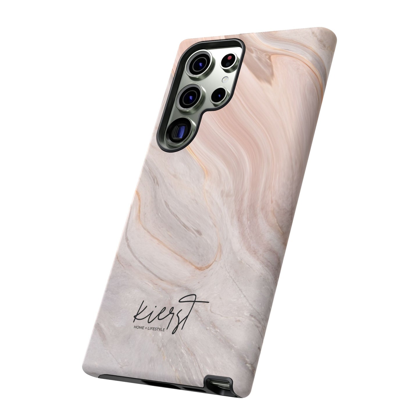 Blush Swirl Marble Samsung Galaxy Phone Case | Subtle Design, Timeless Tone