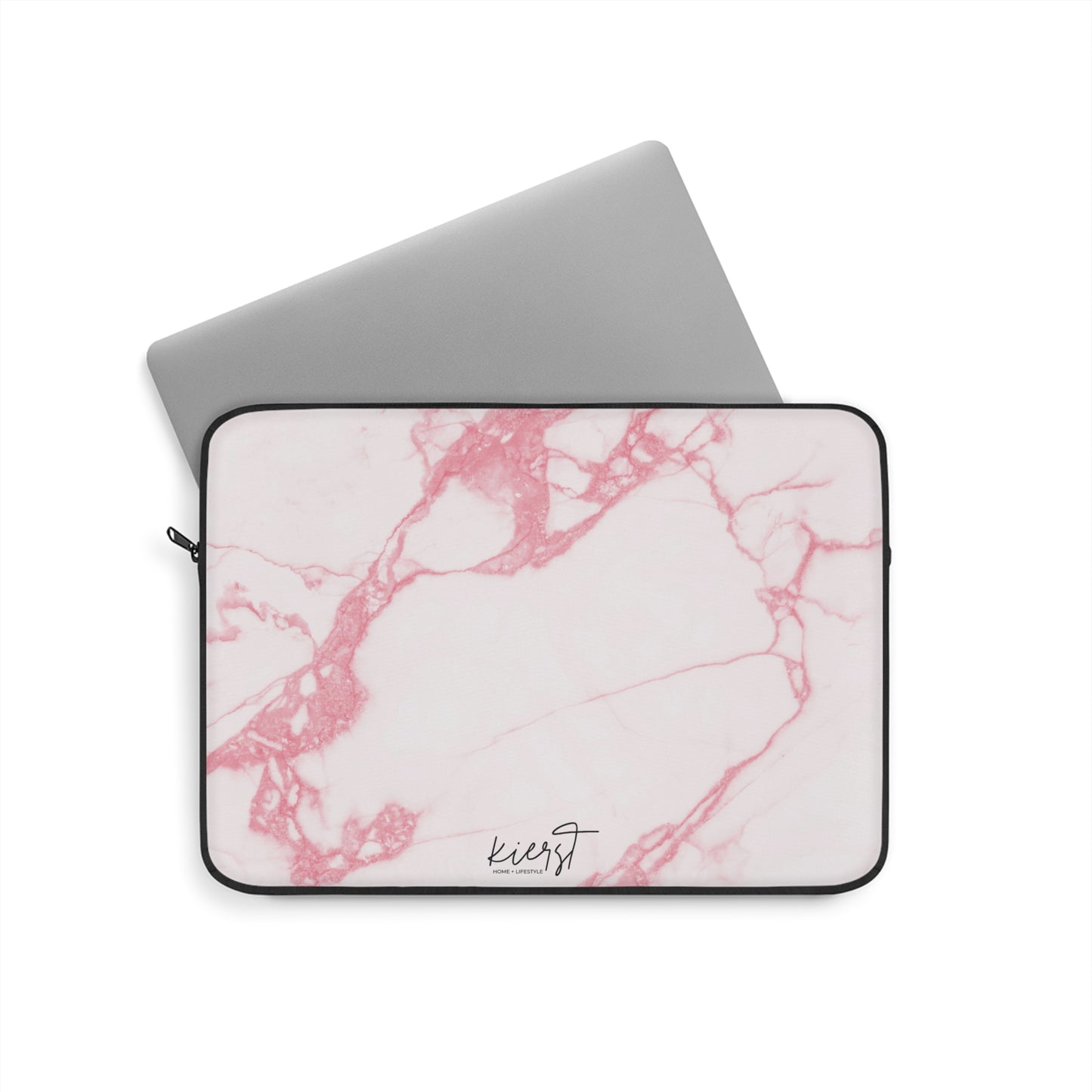 Pink & White Marble Laptop Sleeve | Soft Sophistication for Everyday Tech