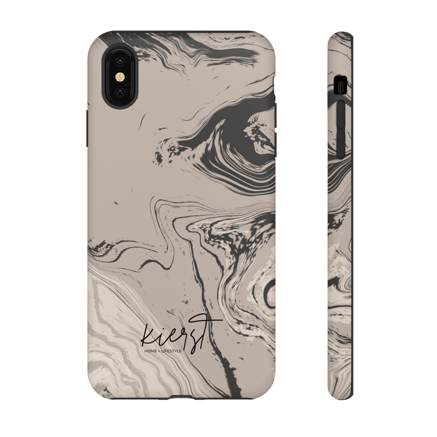 Cream, Grey, and Taupe Marble iPhone Case | A Bold Neutral Grounded in Softness