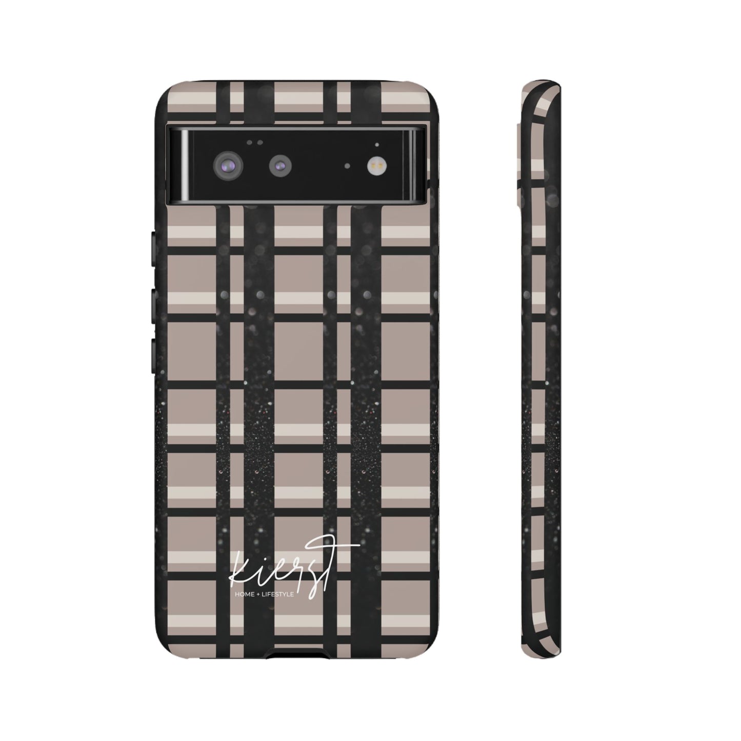 Elevated Neutrals Plaid Google Pixel Case | Taupe, Cream, & Black—Refined, Not Routine