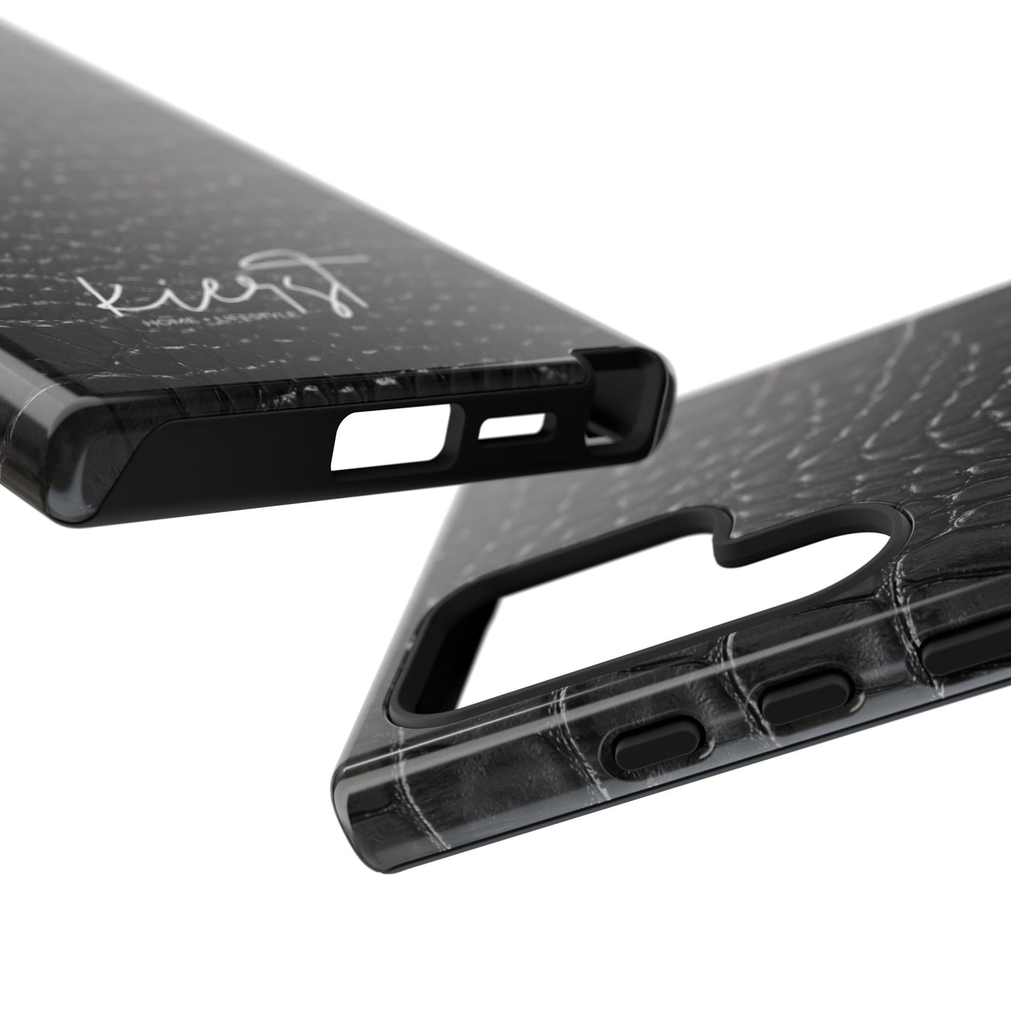 Black Alligator Print Samsung Galaxy Case | Refined Impact, Bold Simplicity