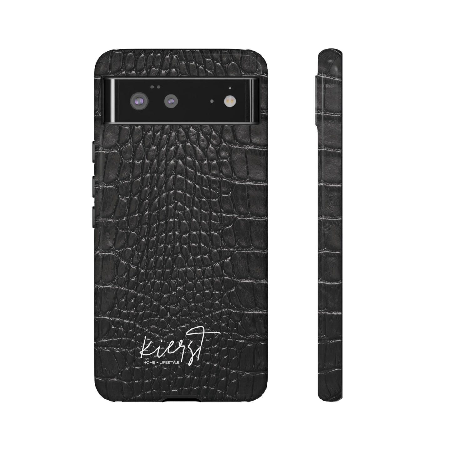 Black Alligator Print Google Pixel Case | Sleek Texture Illusion, Bold Everyday Protection