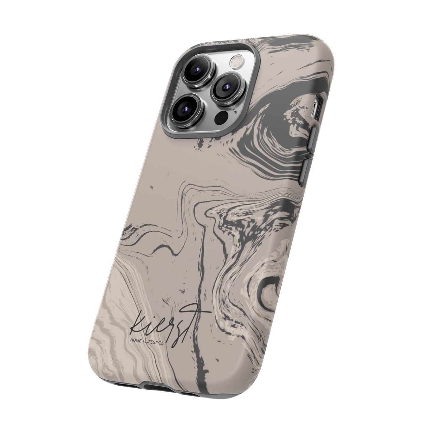 Cream, Grey, and Taupe Marble iPhone Case | A Bold Neutral Grounded in Softness