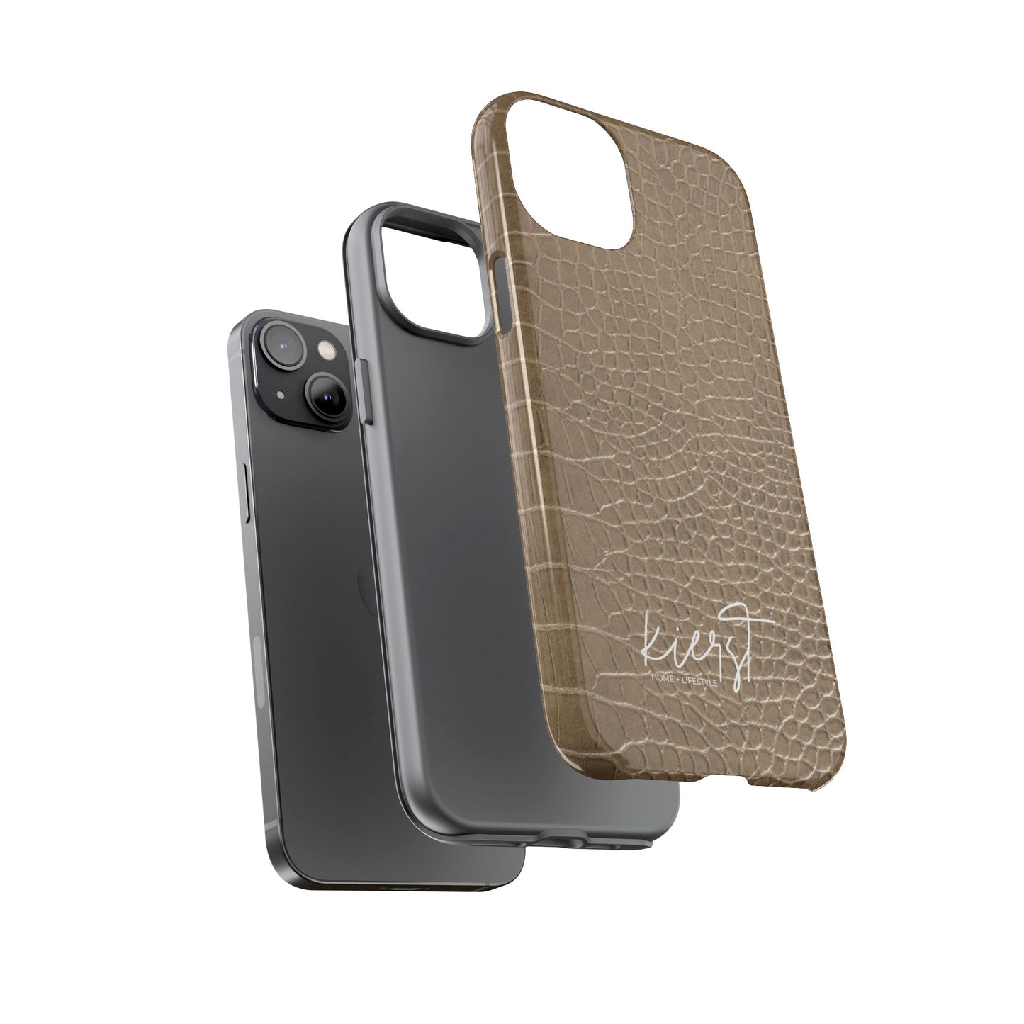 Tan Alligator Print iPhone Case | Elevated texture meets everyday ease