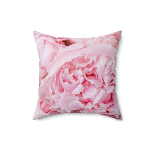 Pink Peony Pillow – Soft Bloom Print