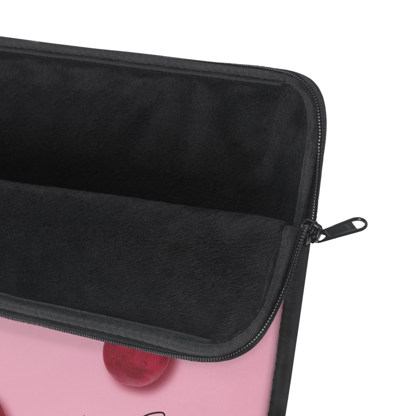 Cherries Laptop Sleeve | Pink Tech Accessory with Bold Fruit Print