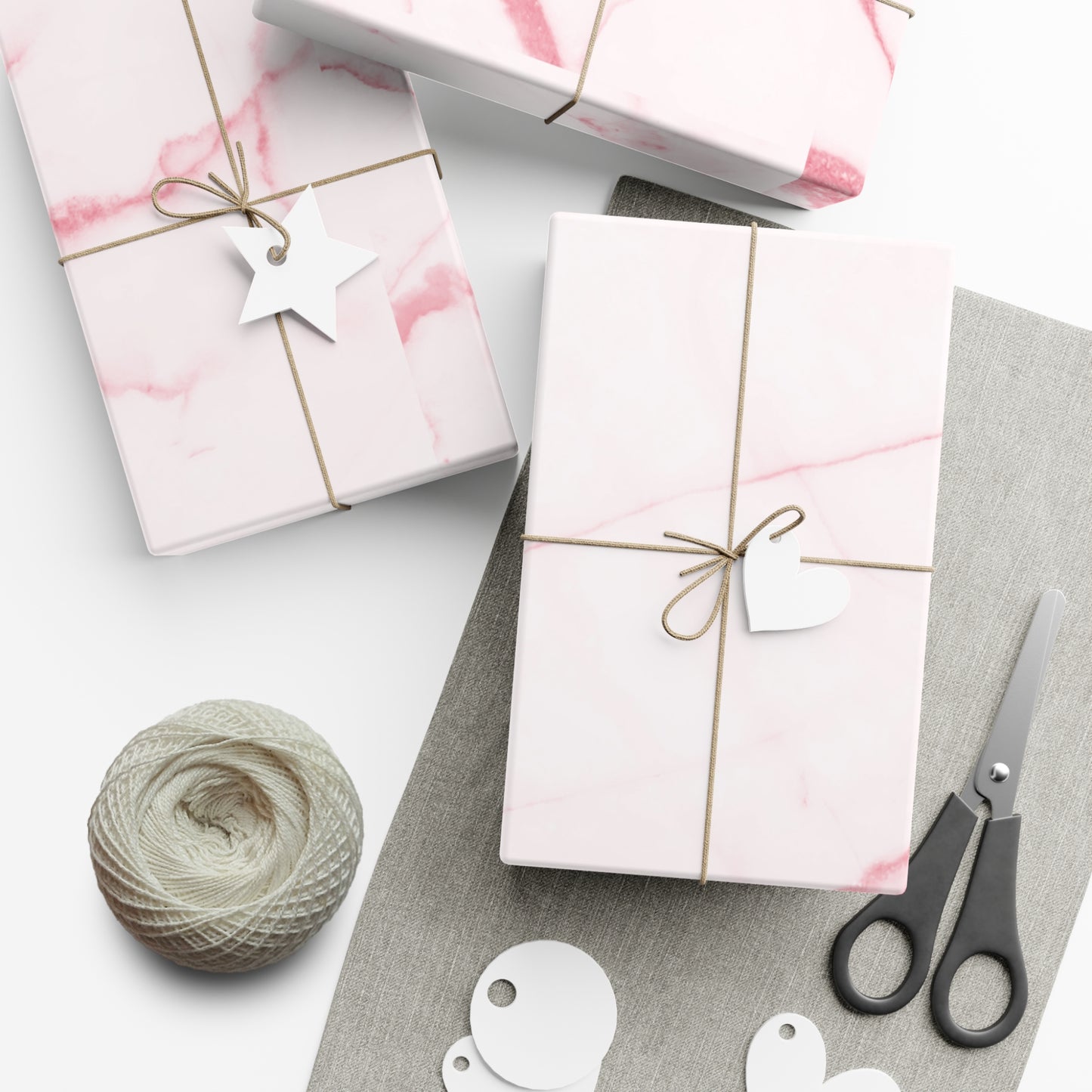 Pink Marble Gift Wrap | Elegant pink and white marble wrapping paper for standout gifts