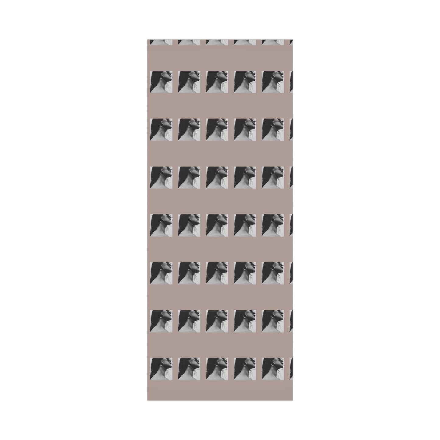 Black + White Fashion Portrait Wrapping Paper