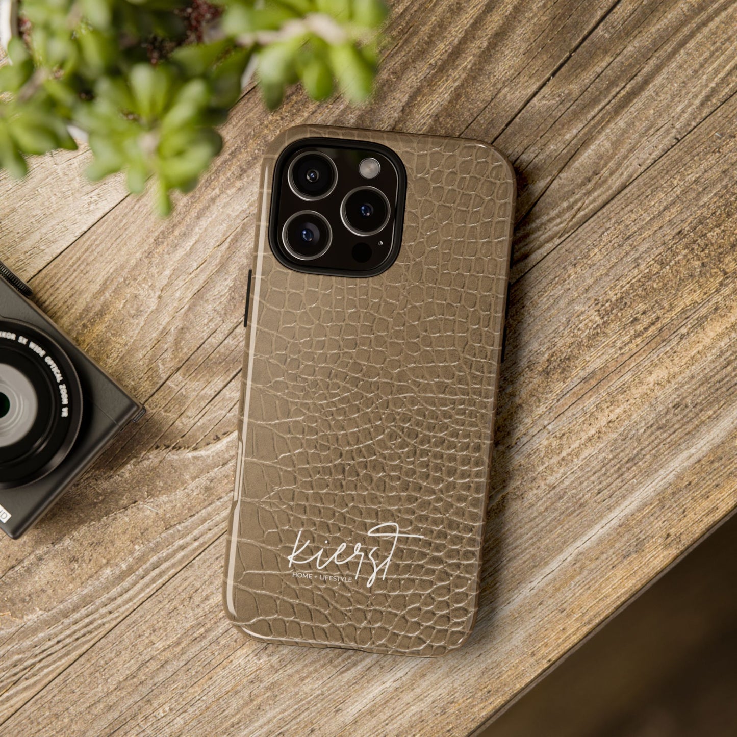 Tan Alligator Print iPhone Case | Elevated texture meets everyday ease