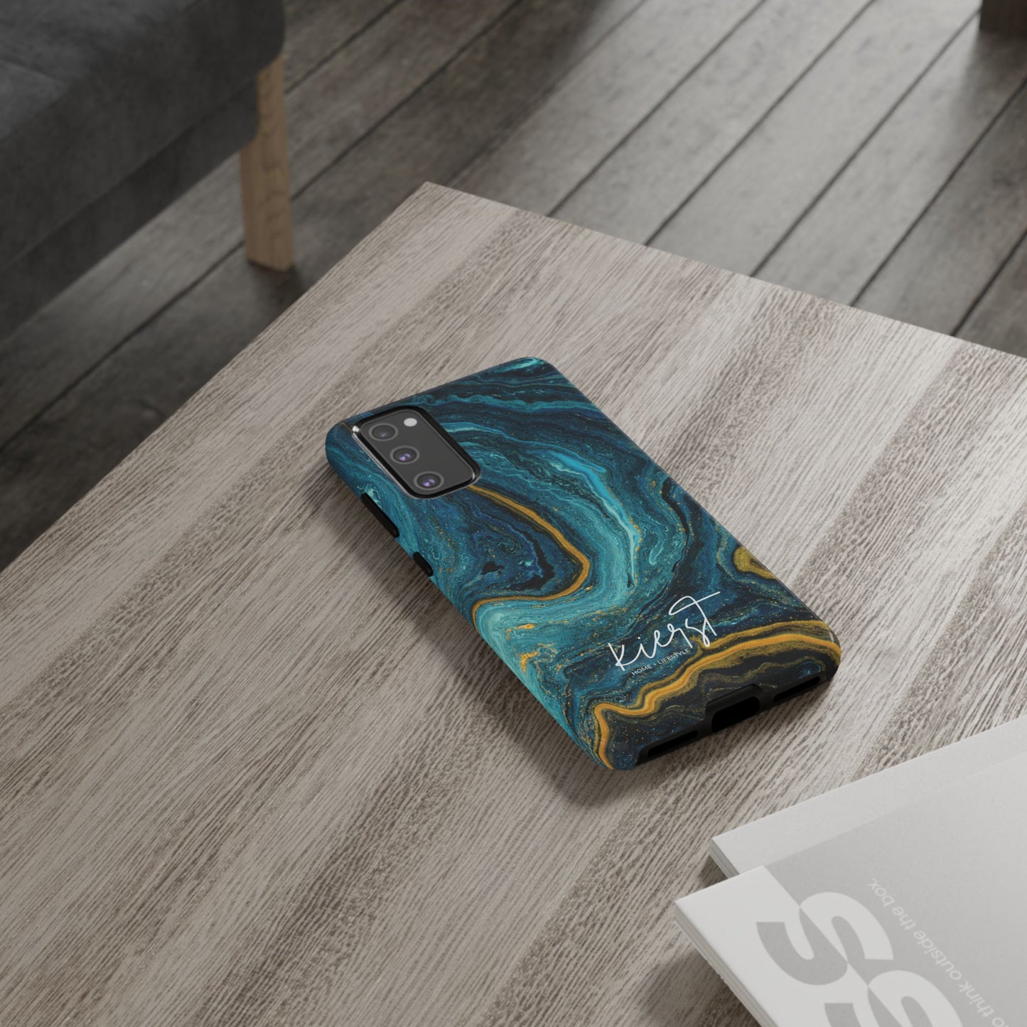 Gold & Teal Marble Samsung Galaxy Case | Swirled Depth Meets Everyday Edge