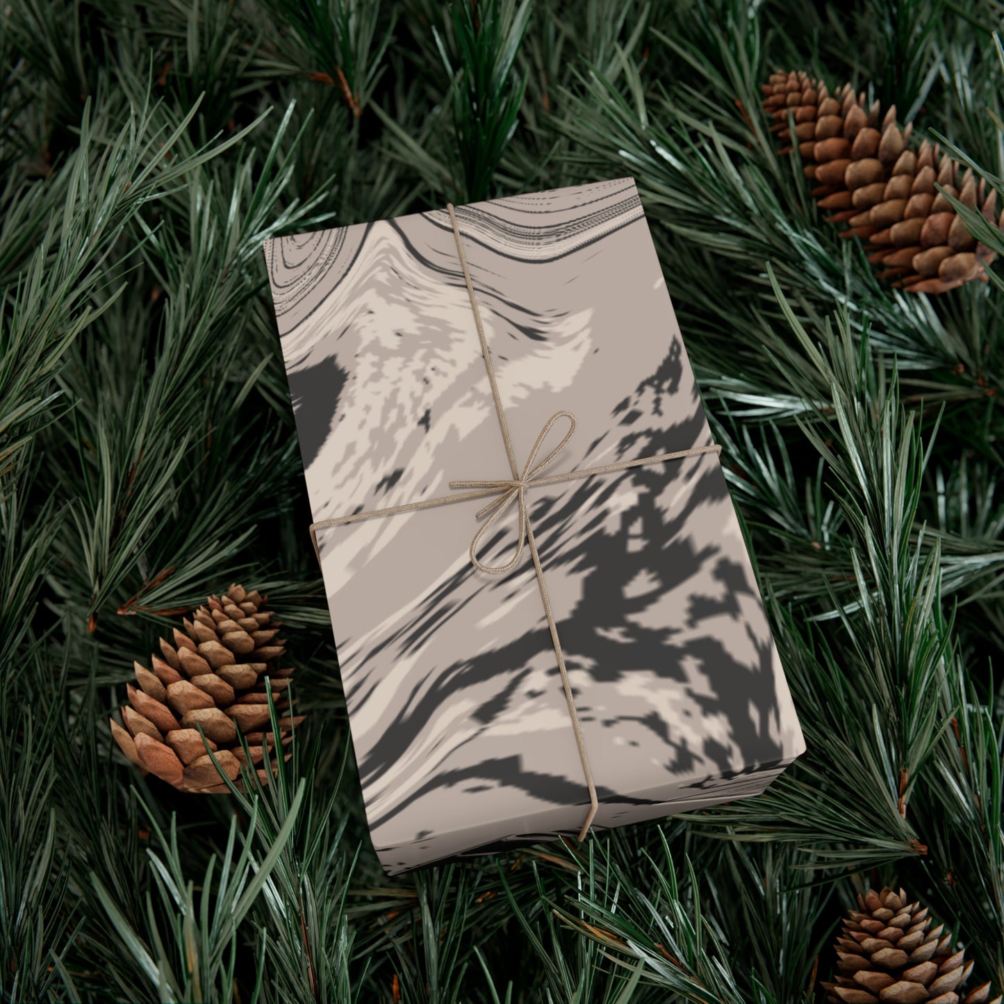 Cream, Grey, and Taupe Marble Gift Wrapping Paper