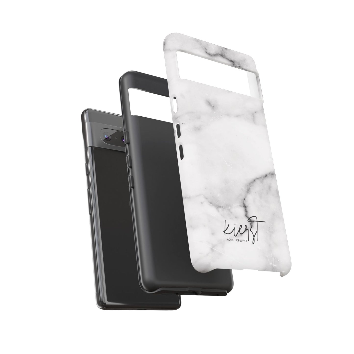 Lived-In White and Grey Marble Google Pixel Case | Elevated Essentials For Everyday