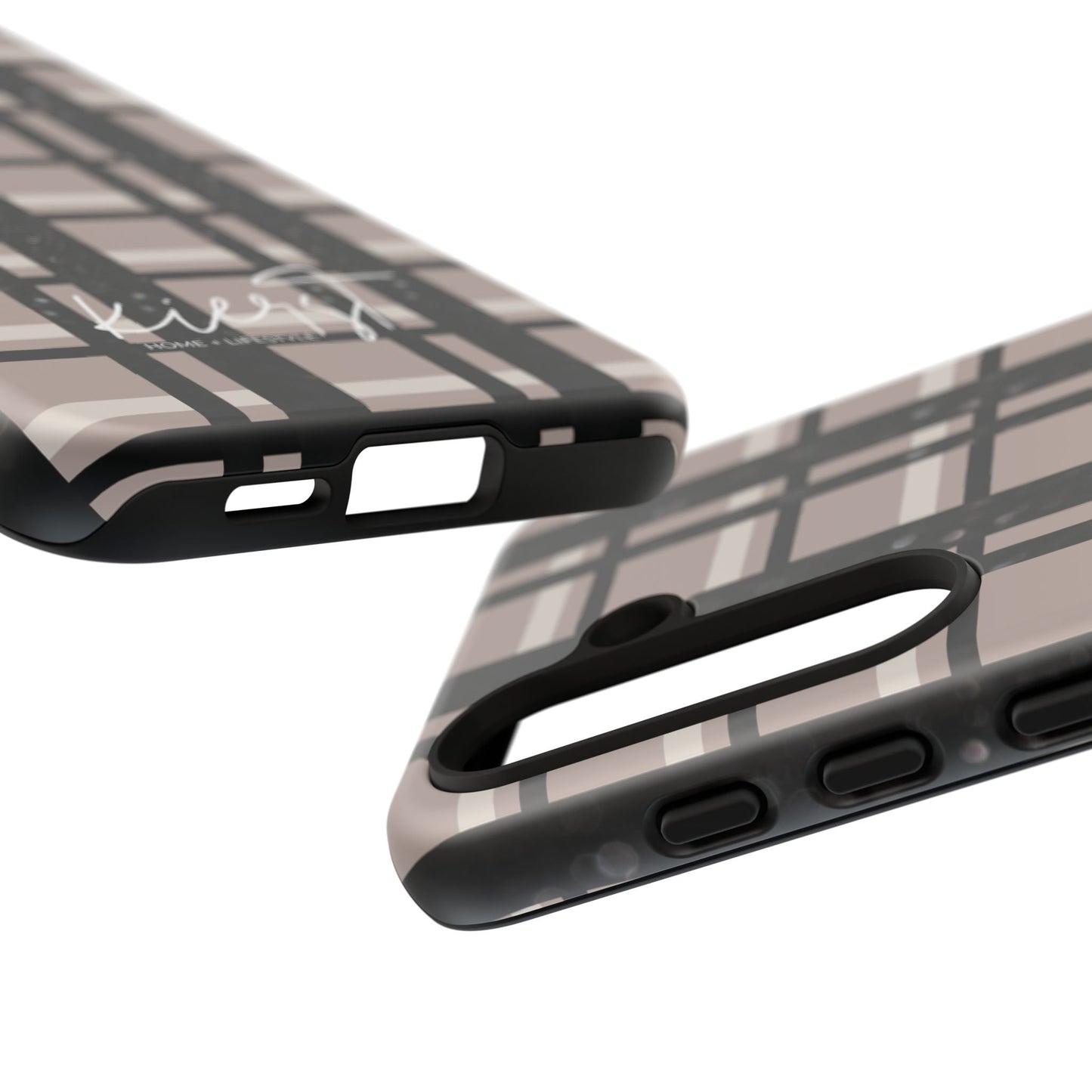 Elevated Neutrals Plaid Samsung Galaxy Case | Structured Style, Soft Edge