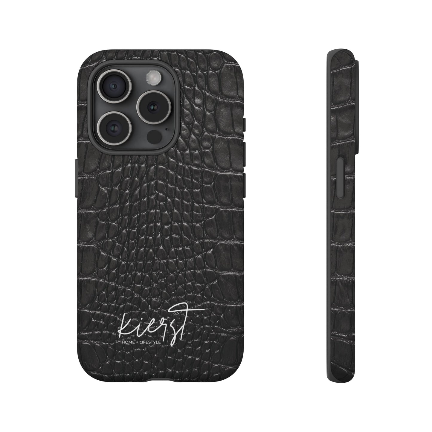 Black Alligator Print iPhone Case | Minimalist Edge Meets Everyday Function