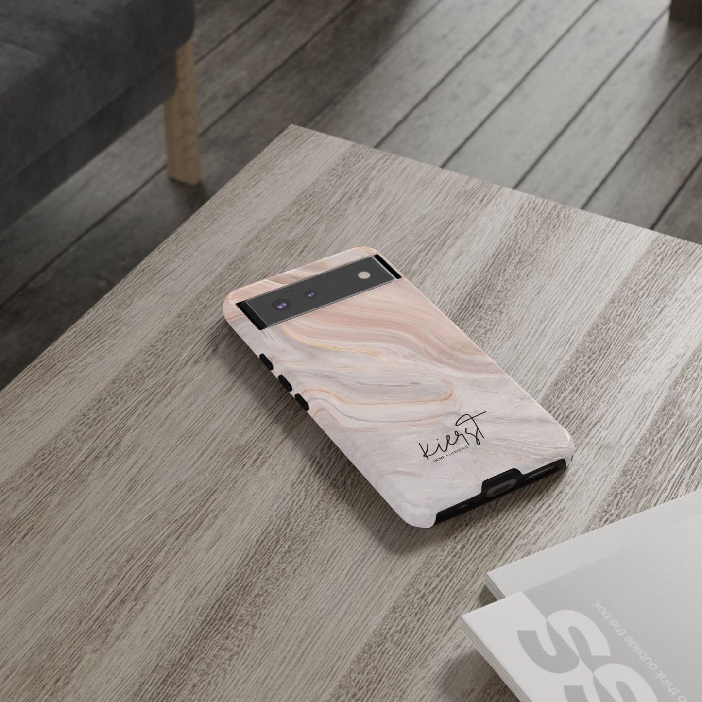 Blush Swirl Marble Google Pixel Phone Case | Soft Movement Meets Curated Luxury